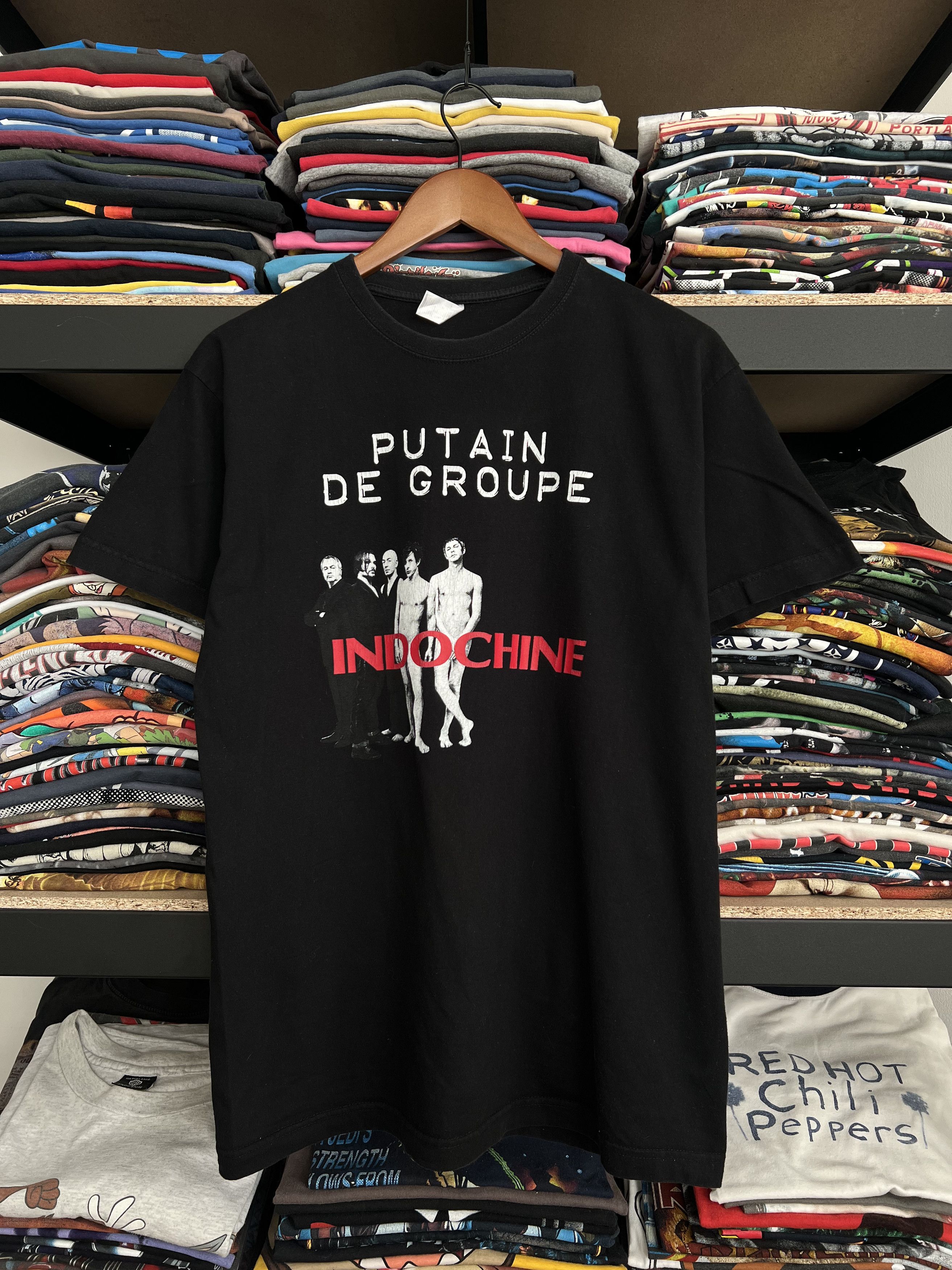 Band Tees × Vintage Vintage 2000s Indochine Putain De Groupe Black Tee Size US M / EU 48-50 / 2 - 1 Thumbnail