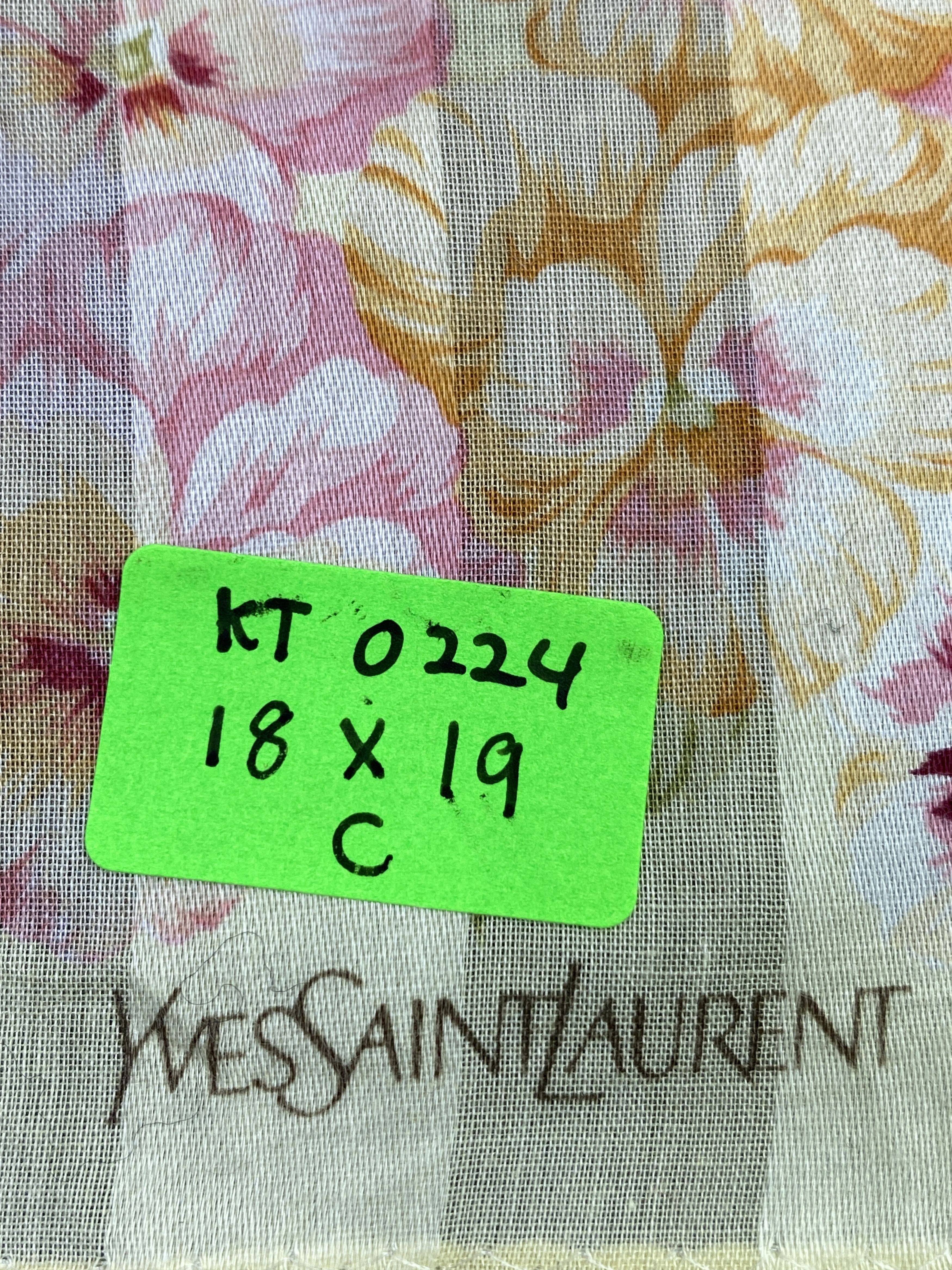 Yves Saint Laurent Yves Saint Laurent Handkerchief / Neckerchief KT0224 Size ONE SIZE - 8 Thumbnail
