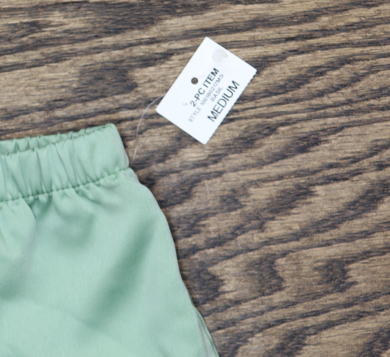 Other New State Of Day Crepe De Chine Pajama Sleep Shorts Green M Size 32" / US 10 / IT 46 - 3 Thumbnail