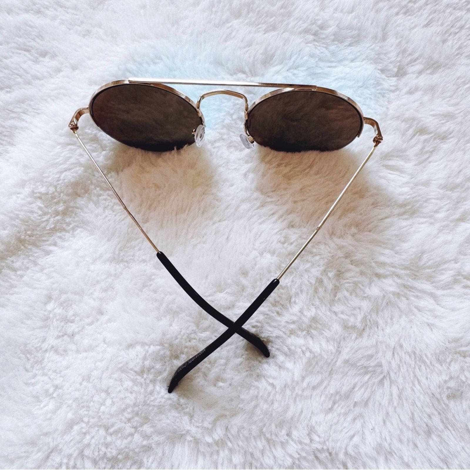 Other Carly Mirrored Blue Chic Round Sunglasses Size ONE SIZE - 10 Thumbnail