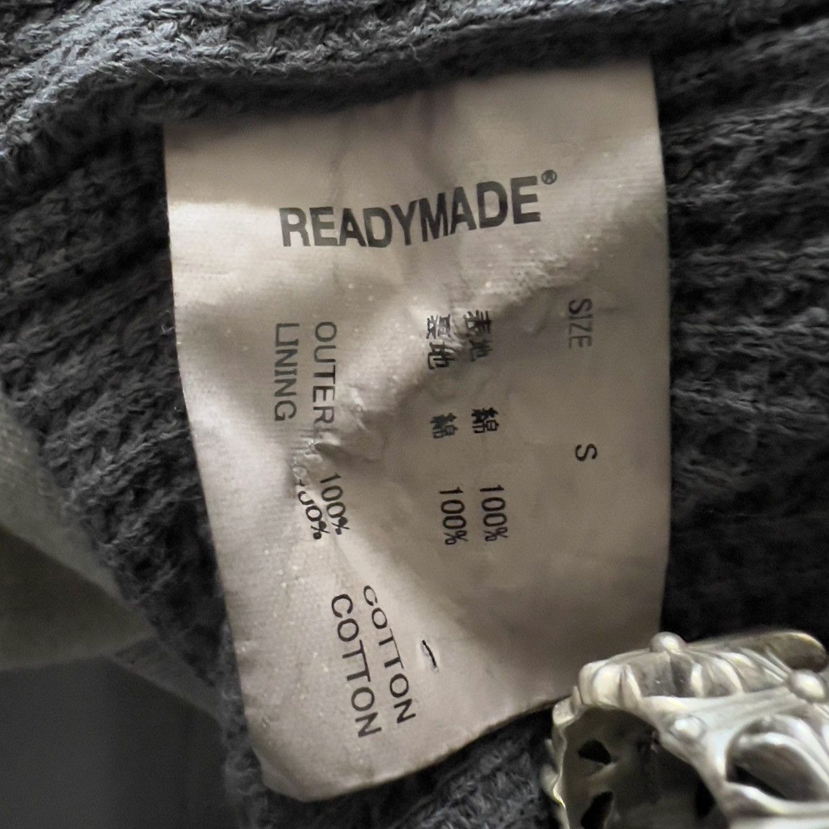 READYMADE Readymade Washed Distressed Thrashed Thermal Lined Hoodie Size US XL / EU 56 / 4 - 11 Thumbnail
