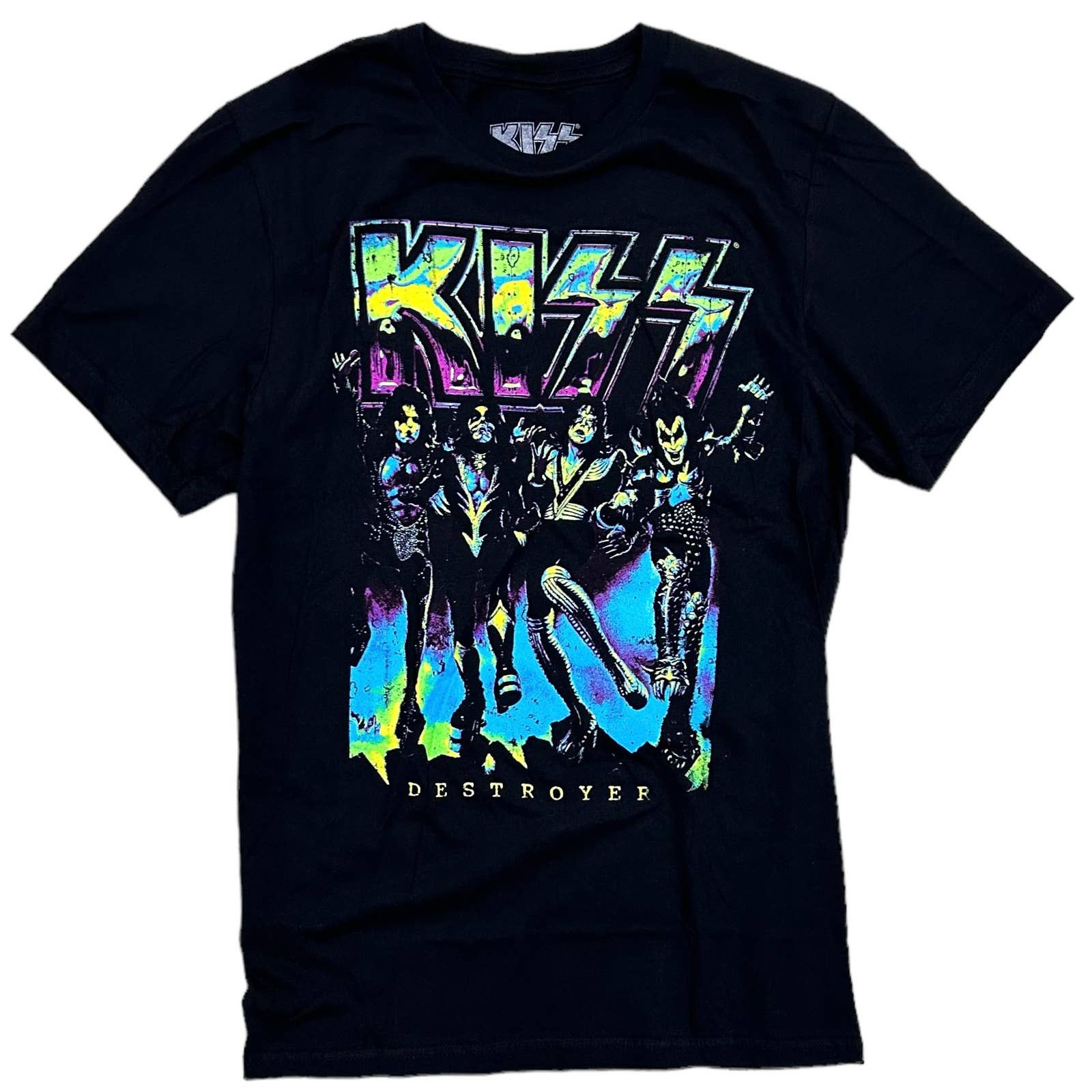 Kiss KISS Rock Band Mens Destroyer Album Fluorescence Tee TShirt Grailed