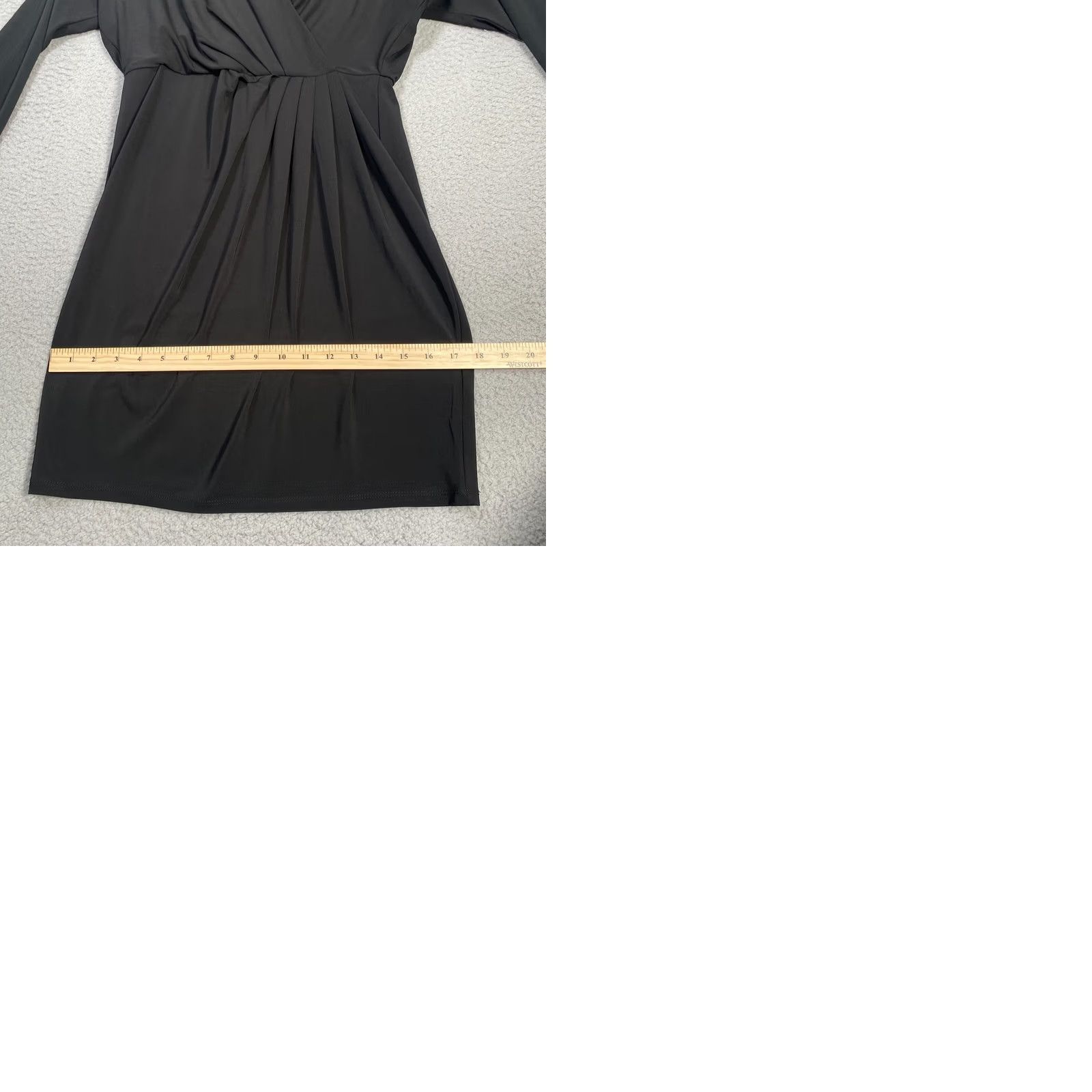 Boston Proper Boston Proper Womens Dress Black Drop Waist Knee Length V-Neck Long Sleeve Blouson Bodycon Sheath Casual Party/Cocktail Travel 6 Size M / US 6-8 / IT 42-44 - 9 Thumbnail