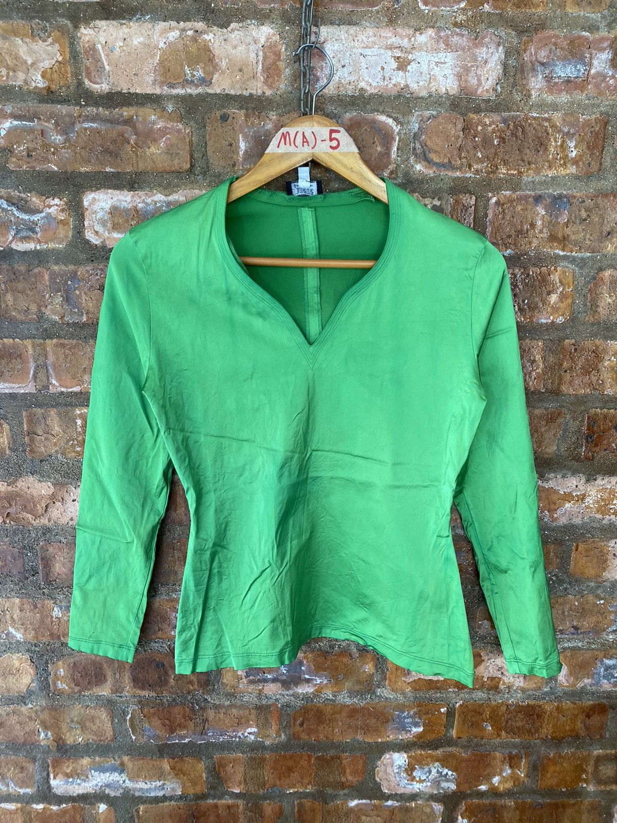 Versace 1990s Gren Glamours Rayon Size S / US 4 / IT 40 - 2 Thumbnail