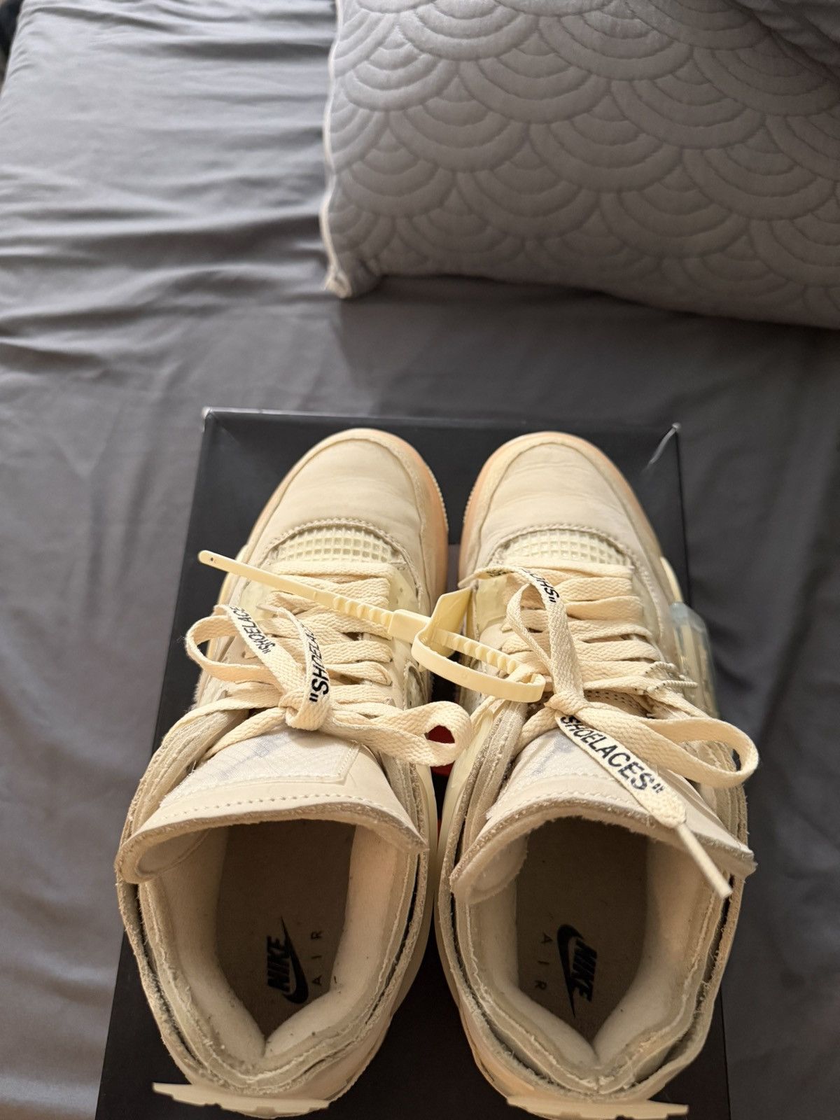 Jordan Brand × Off-White Jordan 4 Retro ‘Off-White Sail’ Size 9.5W 8M Size US 8 / EU 41 - 6 Thumbnail