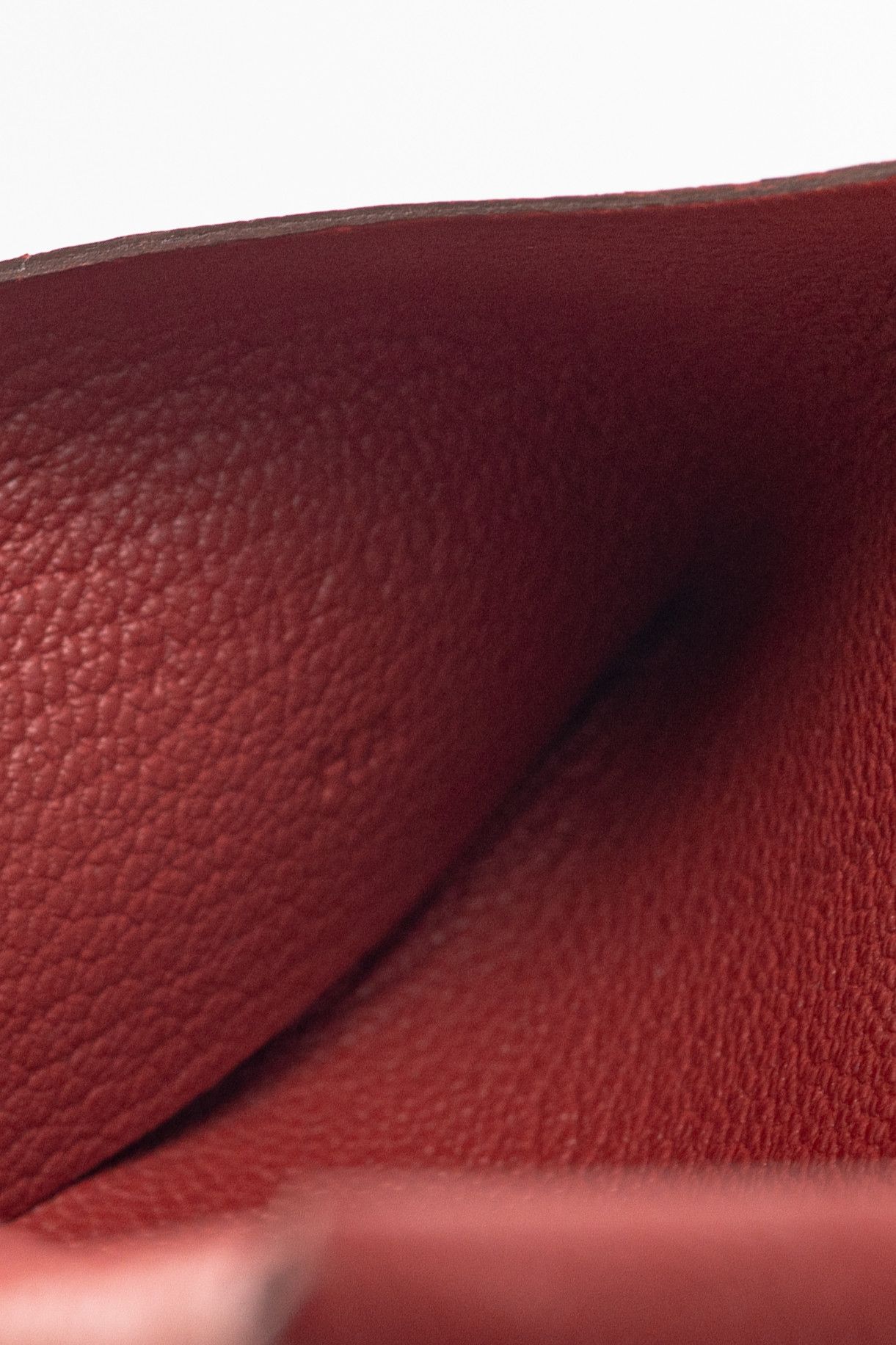 Hermes Hermes Calvi Vermillion Chevre Mysore Leather Card Holder Size ONE SIZE - 8 Thumbnail