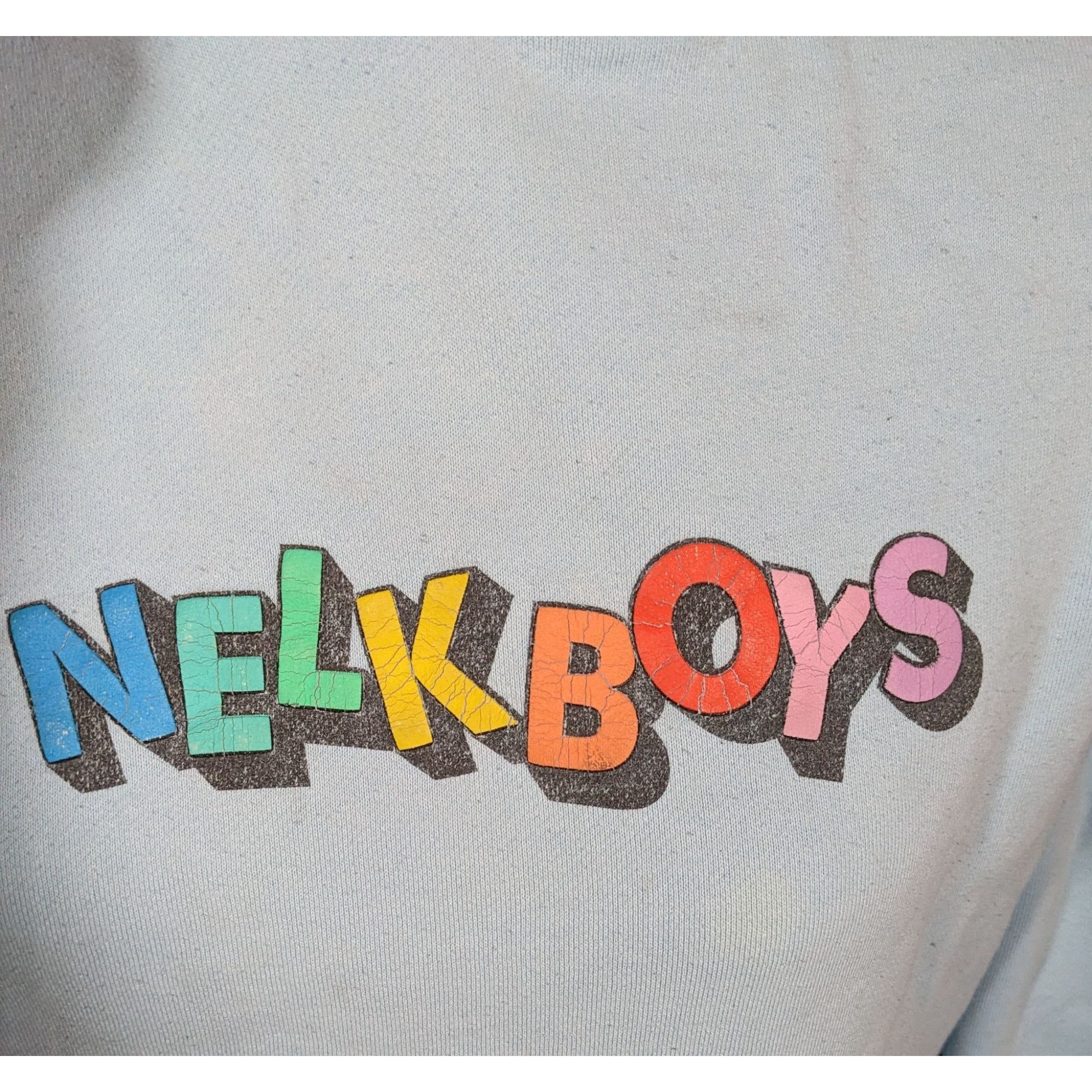 Full Send Nelkboys Full Send Light Blue Hoodie With Rainbow Letters Size US S / EU 44-46 / 1 - 4 Thumbnail