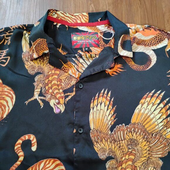 Other NWT Fresh Prints Drill Clothing Tiger Eagle Button Shirt Size US M / EU 48-50 / 2 - 1 Thumbnail