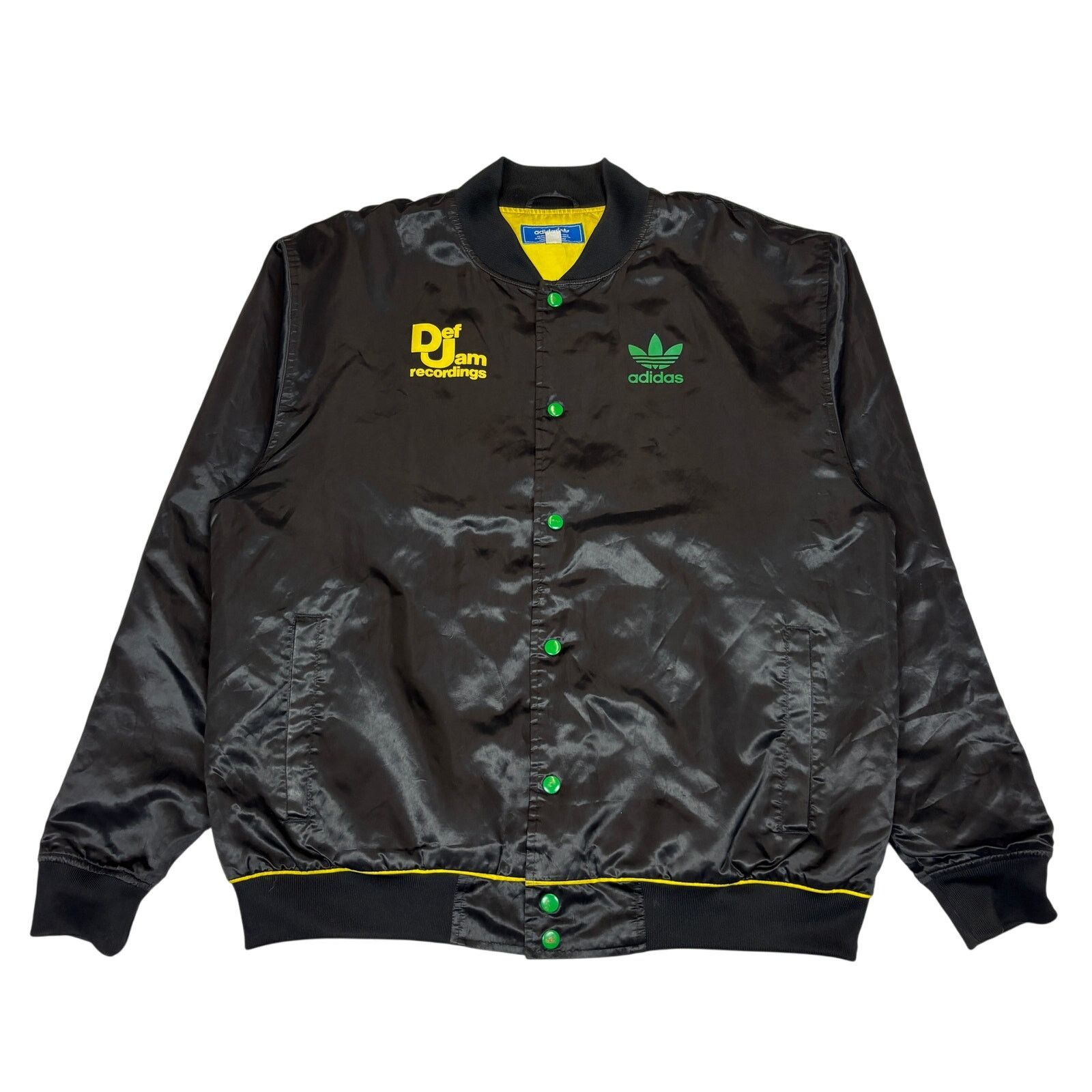 Adidas Adidas Def Jam Records Bomber Men's Large Satin Jacket Size US L / EU 52-54 / 3 - 1 Thumbnail