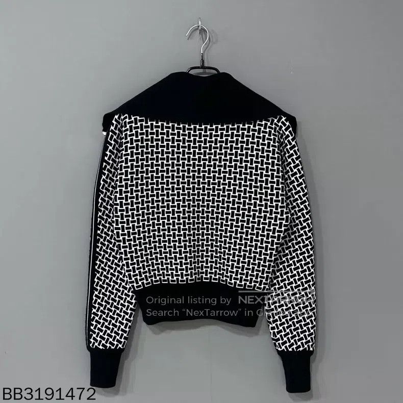 Hermes Hermes Black and White Printed Collar Zip-up Jacket Size XXS / US 00 / IT 34 - 4 Thumbnail