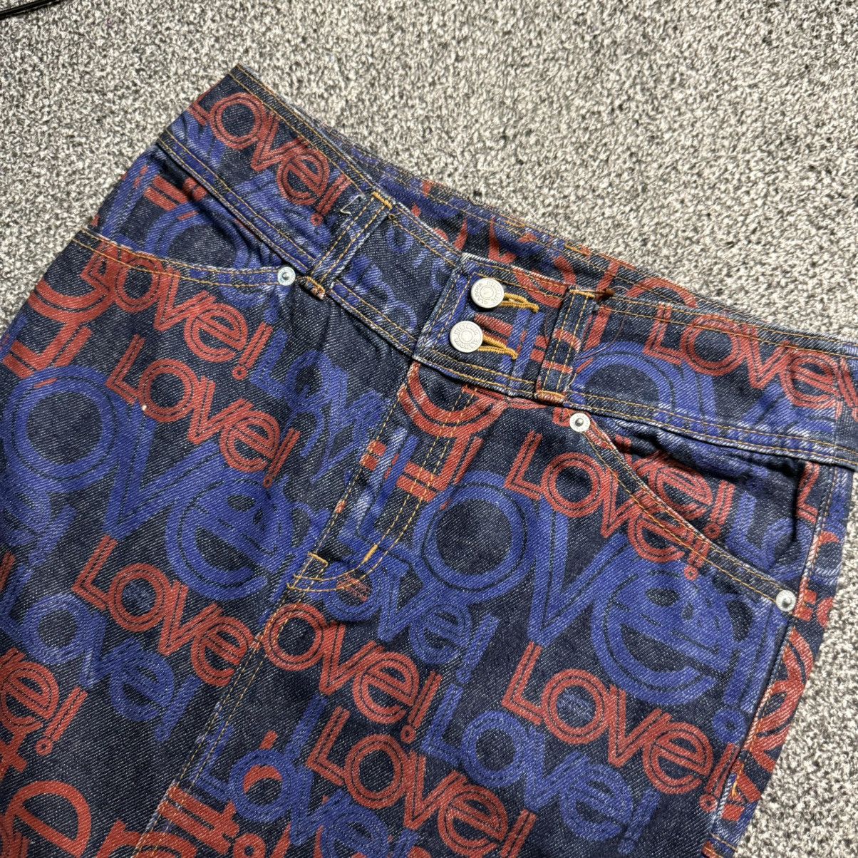 Hysteric Glamour 🔥🇯🇵 Vintage Rare Denim Hysteric Glamour Overprint Skirt Size 28" / US 6 / IT 42 - 3 Thumbnail