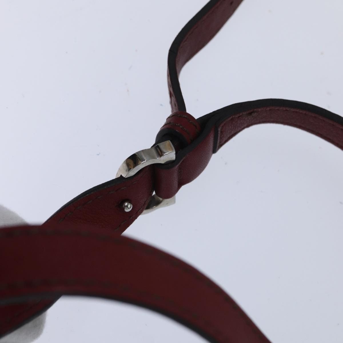 Cartier Shoulder Bag Leather Bordeaux