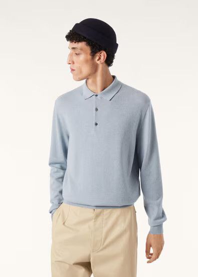 Loro Piana os11x0226 FAO9748 Classic Polo Shirt in Iced Snow Melange Size US XL / EU 56 / 4 - 4 Thumbnail