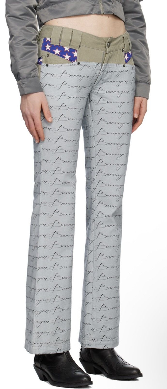 Barragan Khaki Script Trousers Size 36" / US 14 / IT 50 - 7 Thumbnail