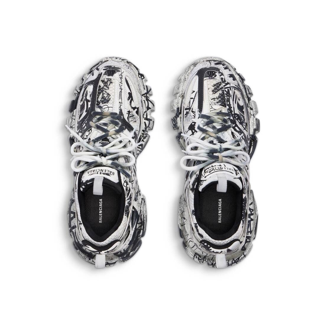Balenciaga o1tr1nto0825 Track Graffiti Sneakers in White/Black Size US 8 / EU 41 - 6 Thumbnail