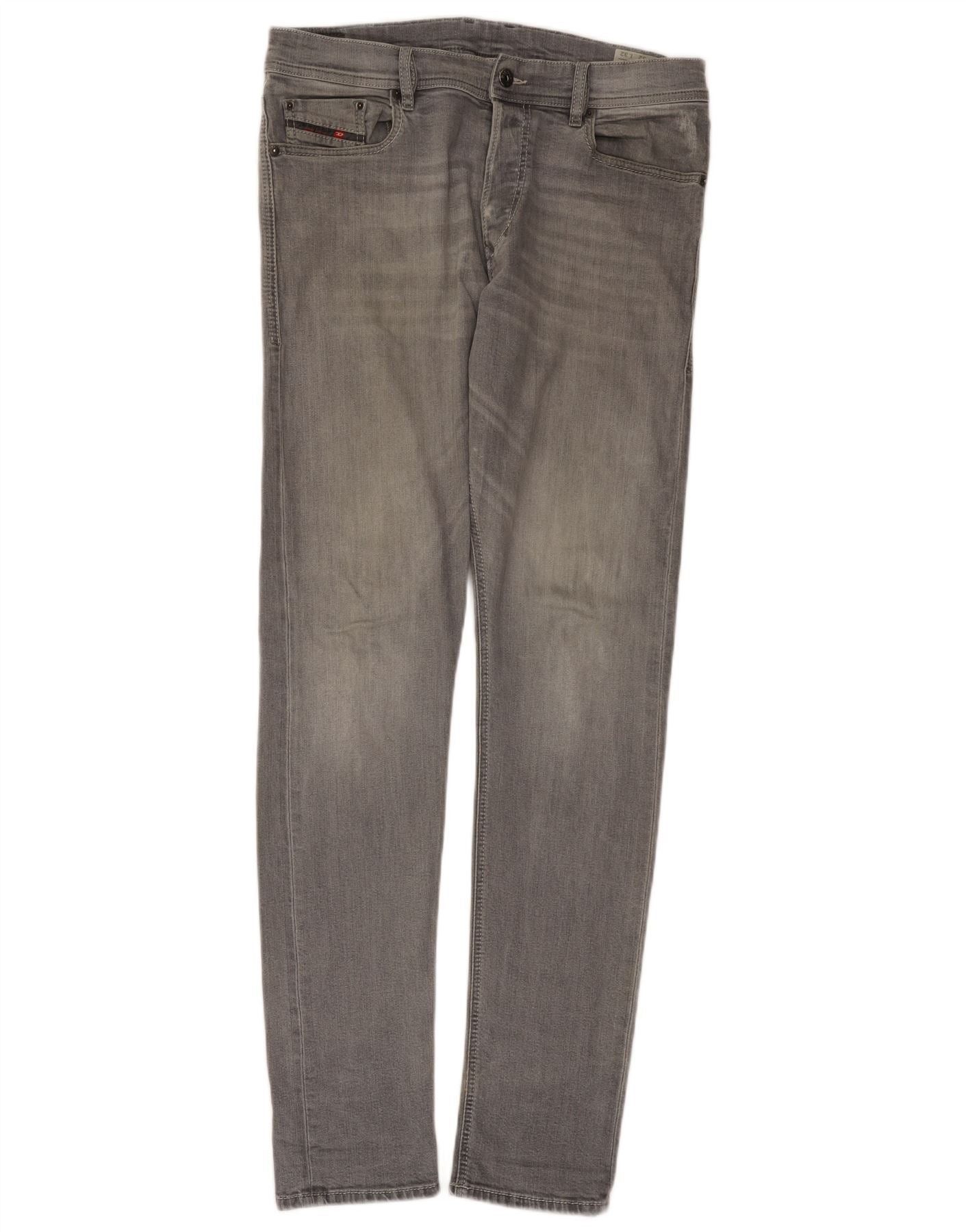 Diesel Mens Tepphar Carrot Slim Jeans W32 L32 Grey Cotton Size US 32 / EU 48 - 1 Thumbnail