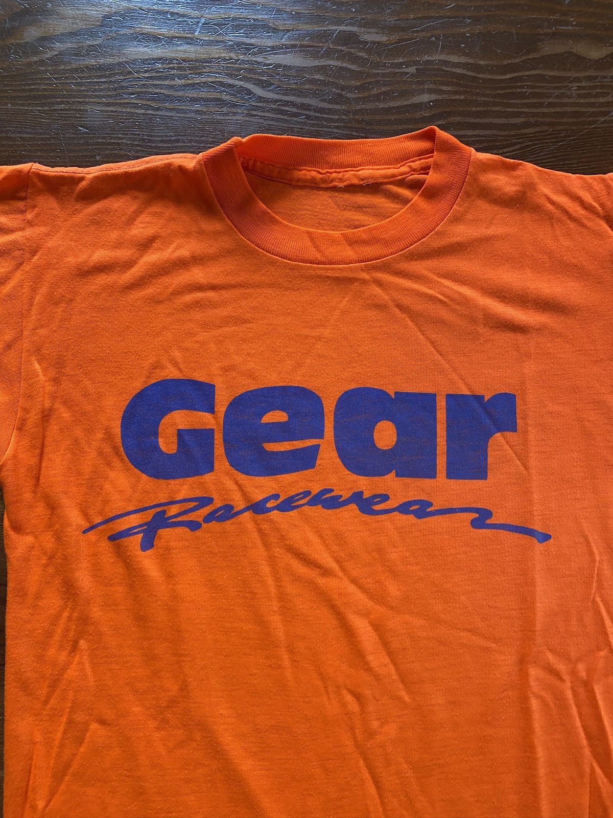 Vintage Vintage 80’s Gear Racewear Moto Orange Single Stitch Tee Size US XXS / EU 40 - 2 Thumbnail
