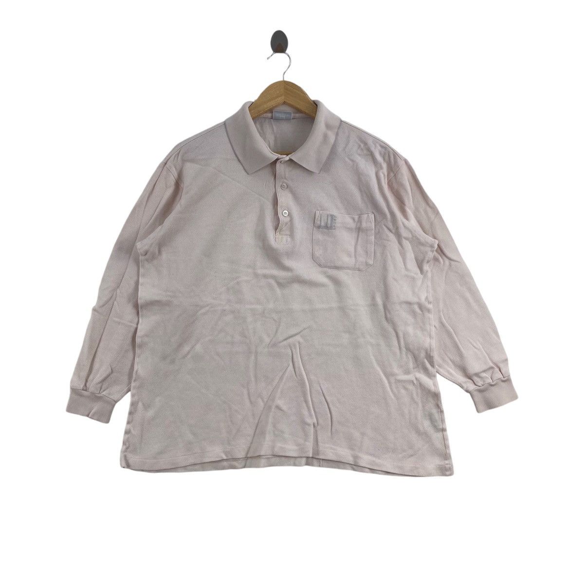 Vintage Vintage DUNHILL PARIS SPORT Pink Baggy Polo Tee Shirt Top Size L / US 10 / IT 46 - 1 Thumbnail