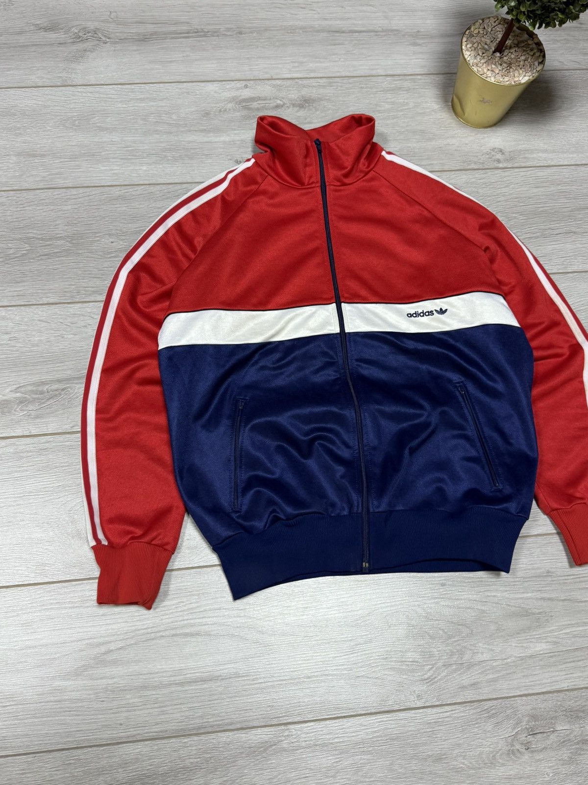 Adidas Adidas West Germany blue red zip track jacket vintage Size US M / EU 48-50 / 2 - 2 Thumbnail