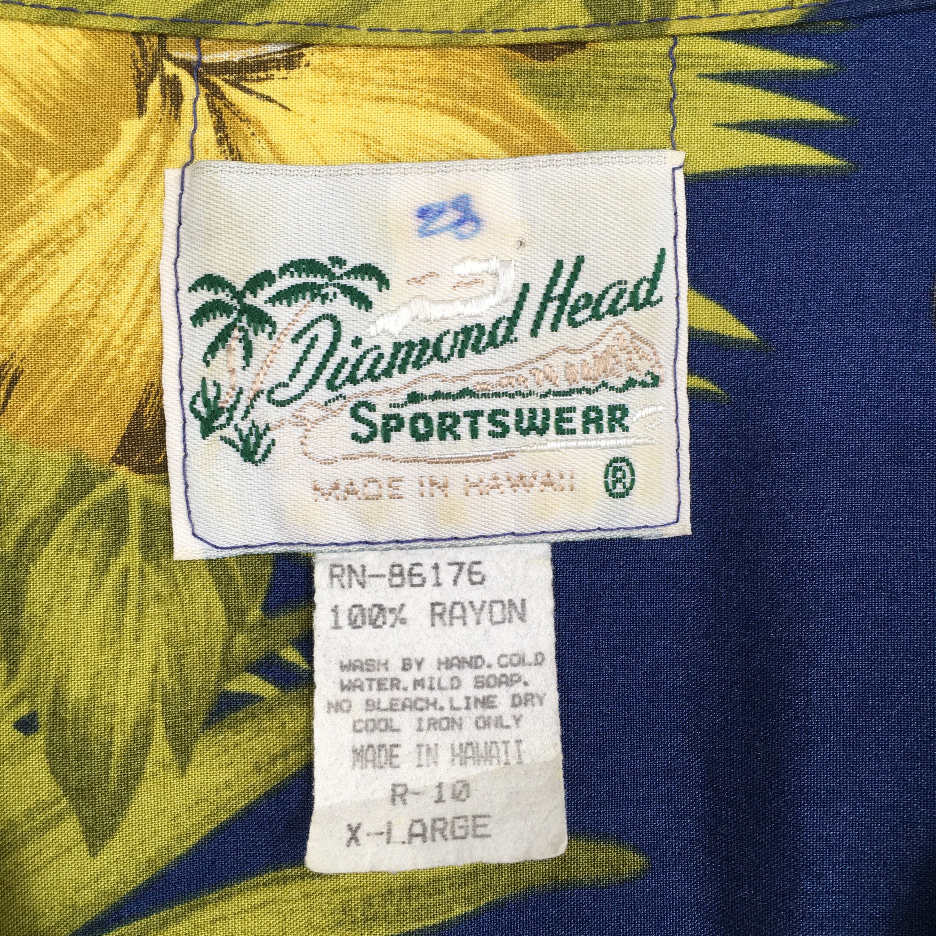 Vintage Vintage Diamond Head Floral Leaves Hawaii Shirt XLarge Size US XL / EU 56 / 4 - 5 Thumbnail