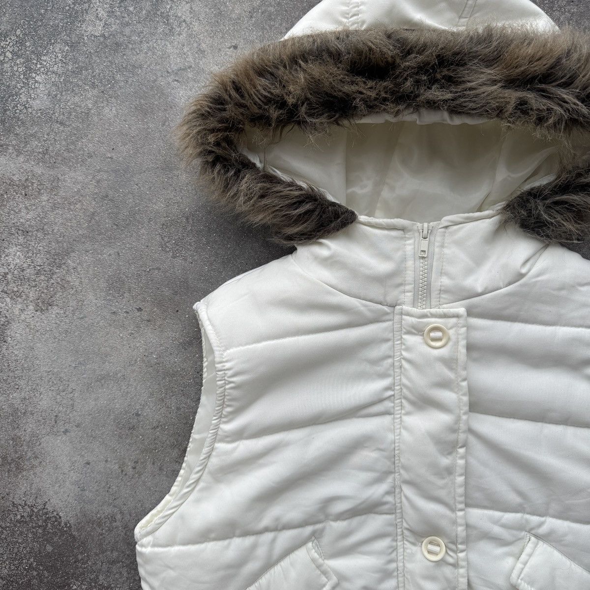 Hysteric Glamour Beauty Angel Y2K Vintage Faux Fur Hooded Vest Jacket Size M / US 6-8 / IT 42-44 - 3 Thumbnail