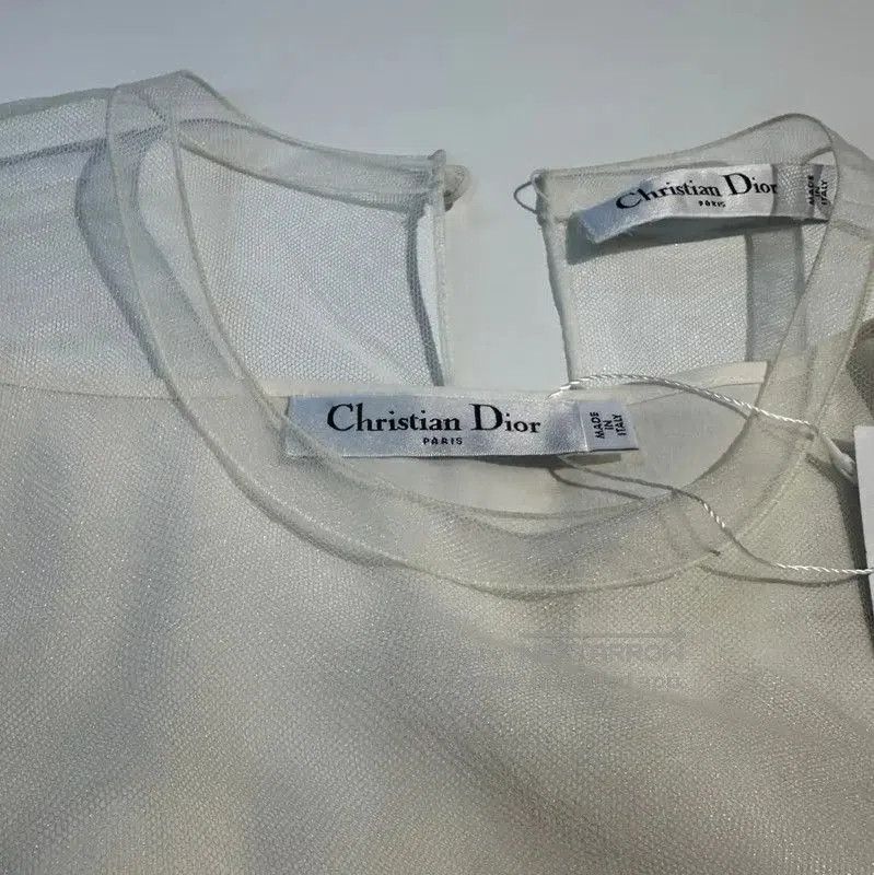 Dior Dior White Cotton Graphic Tee for Women . Size L / US 10 / IT 46 - 3 Thumbnail