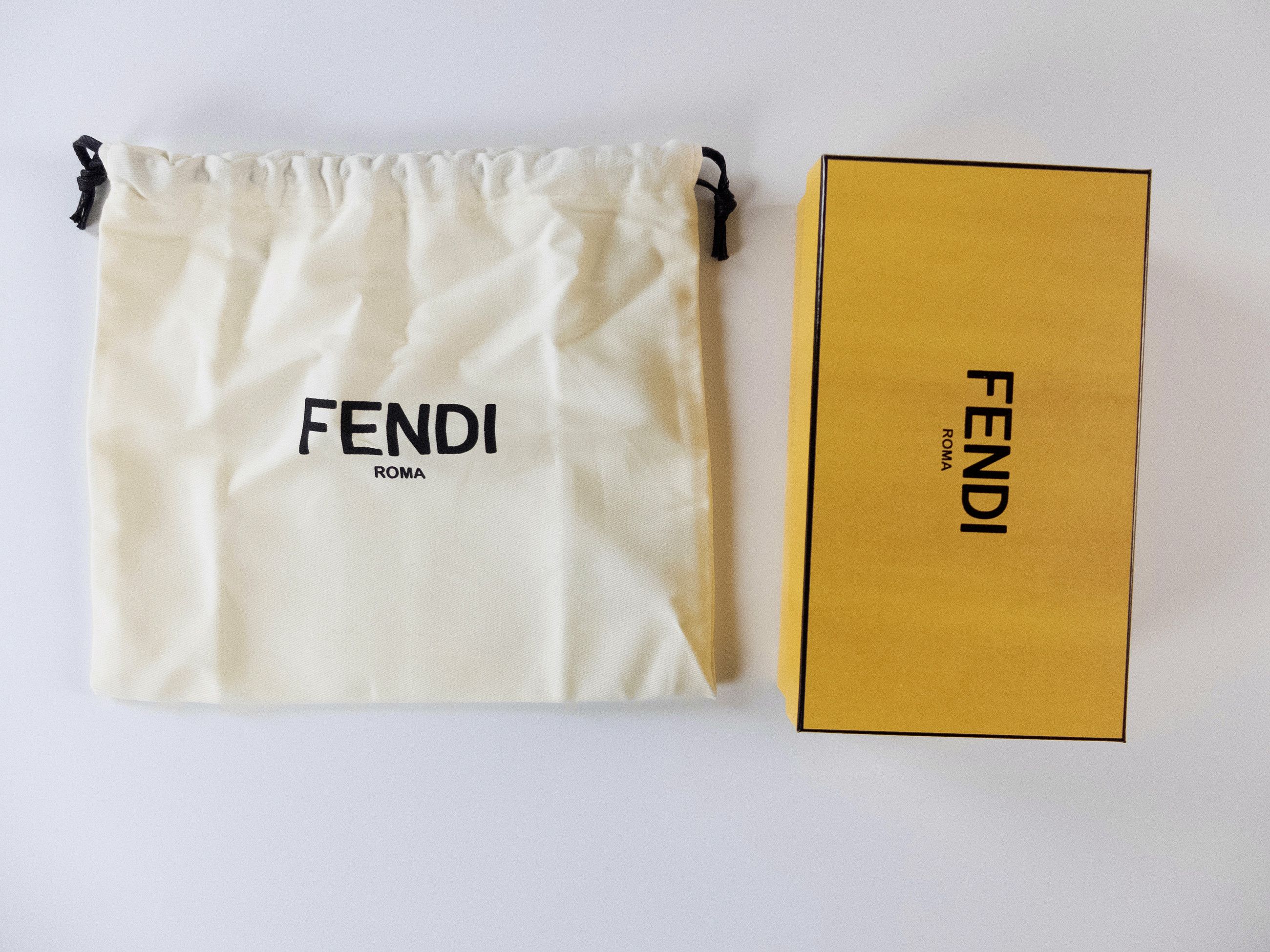 Fendi FENDI Strap You gray leather & canvas bag strap Size ONE SIZE - 8 Thumbnail