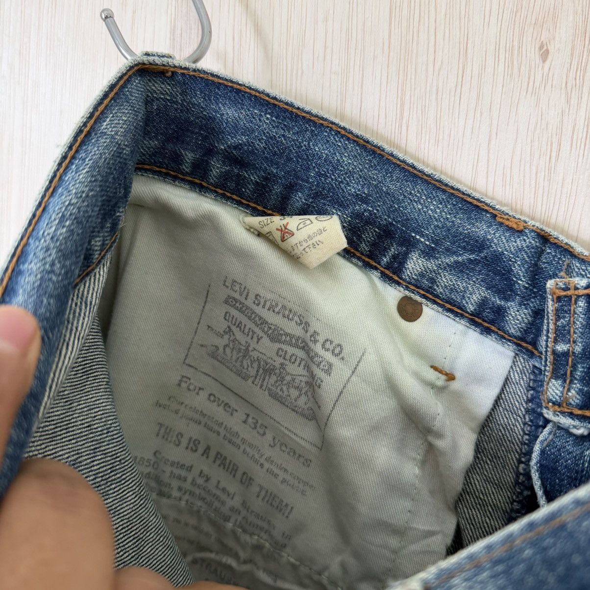 Levi's Vintage Levis Selvedge Big E jeans 502XX Japan Size US 33 - 18 Thumbnail