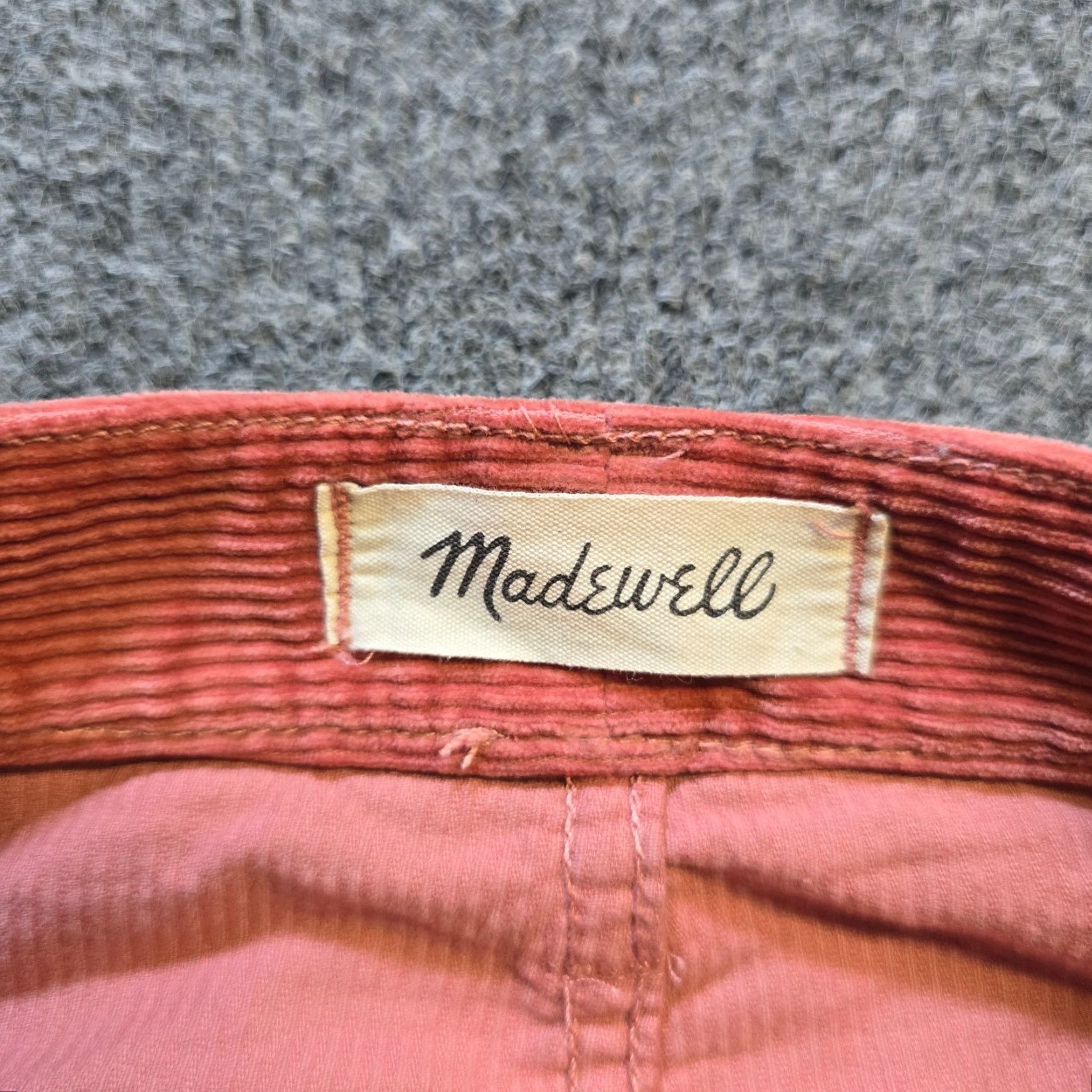 Madewell Madewell Pants Womens Size 25 Orange Corduroy Slim Emett Wide-Leg Crop Casual Size 42" / US 20 - 4 Thumbnail