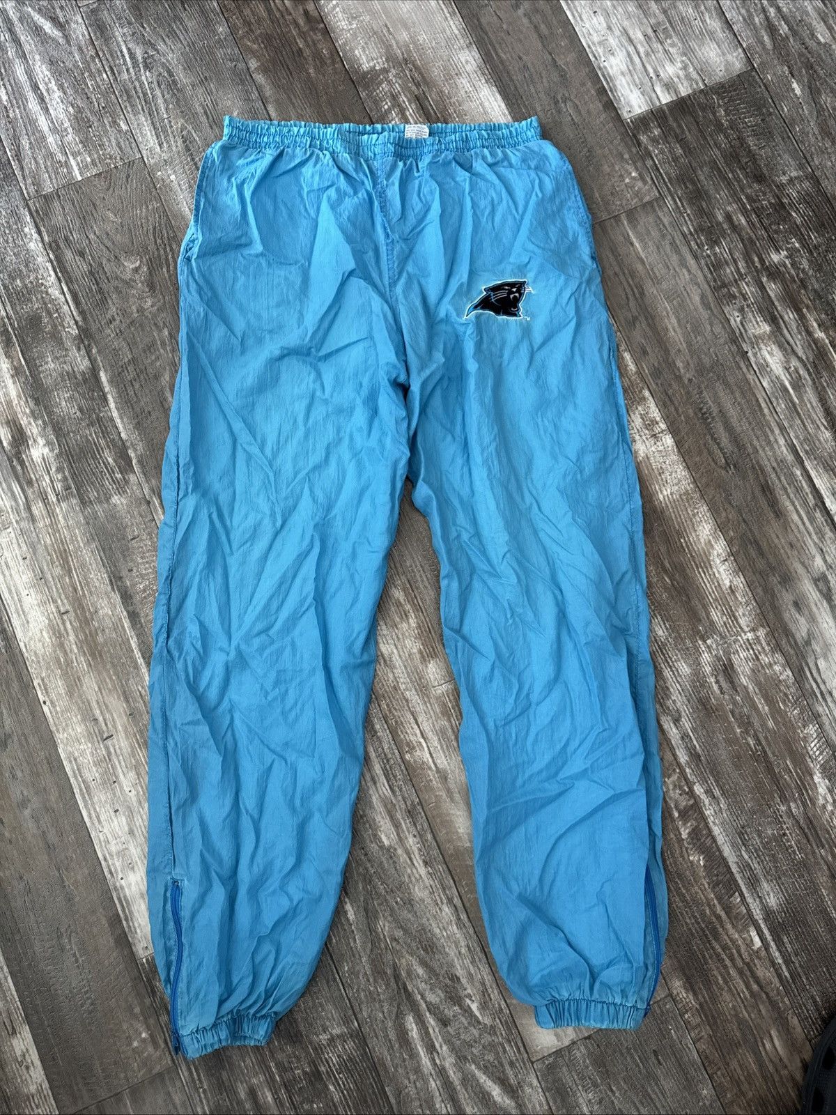 Vintage Vintage North Carolina Panthers windbreaker track pants Size US 31 - 1 Thumbnail