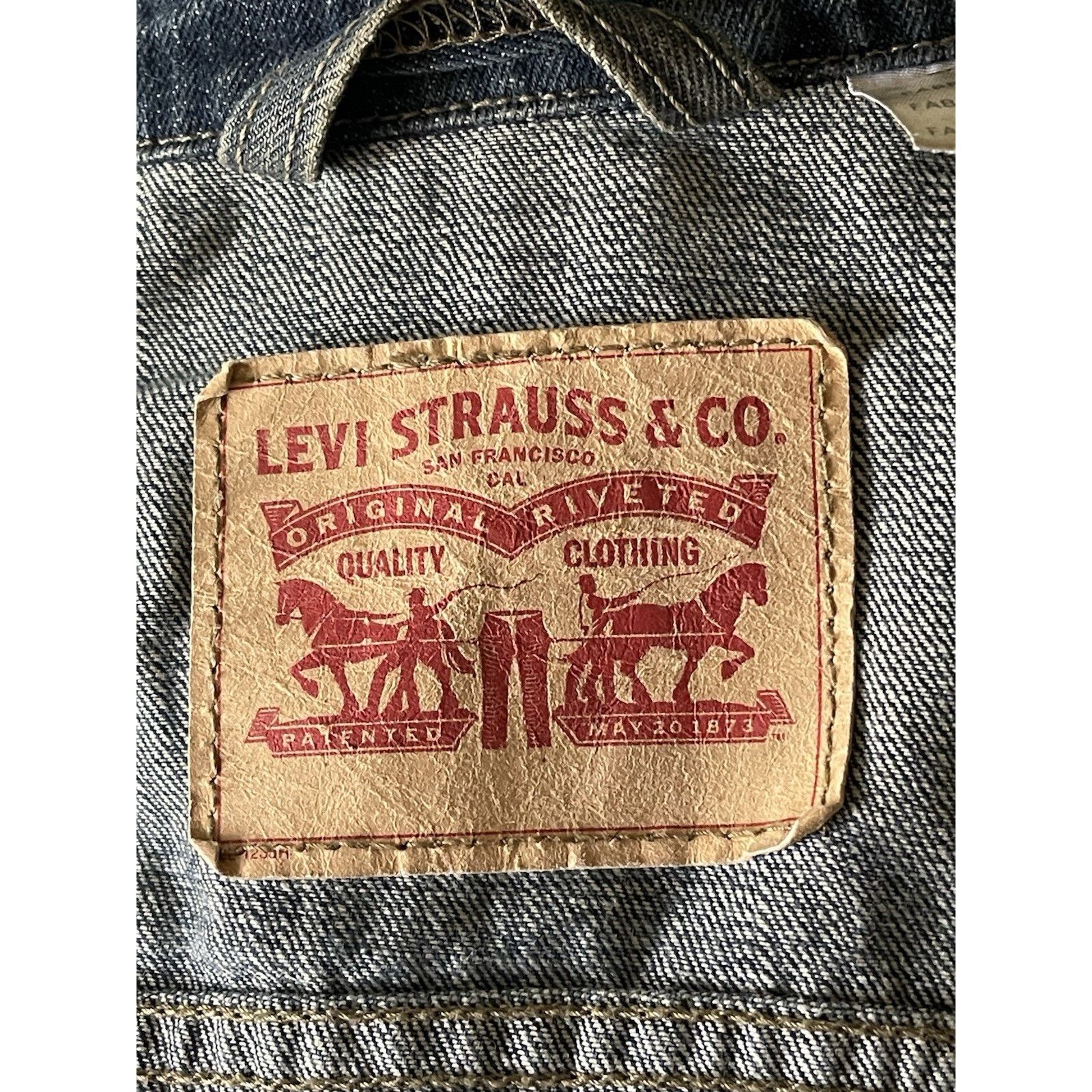Levi's Levi Strauss Men’s Denim Trucker Biker Jacket Large Blue Size US L / EU 52-54 / 3 - 7 Thumbnail