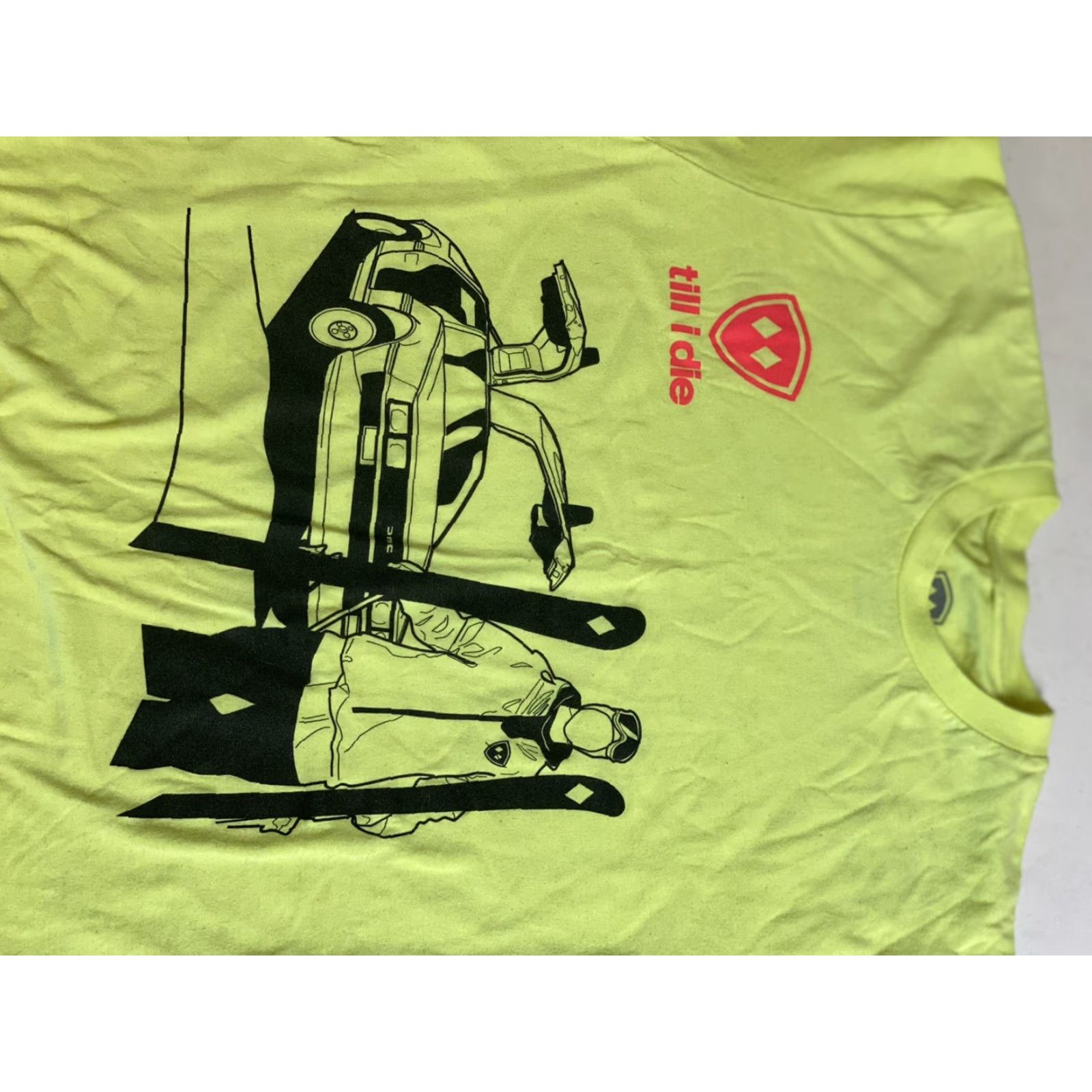 Vintage Till I Die Ski T-Shirt Unisex Small Short Sleeve Crew Neck Yellow Car Delorean Size US S / EU 44-46 / 1 - 3 Thumbnail