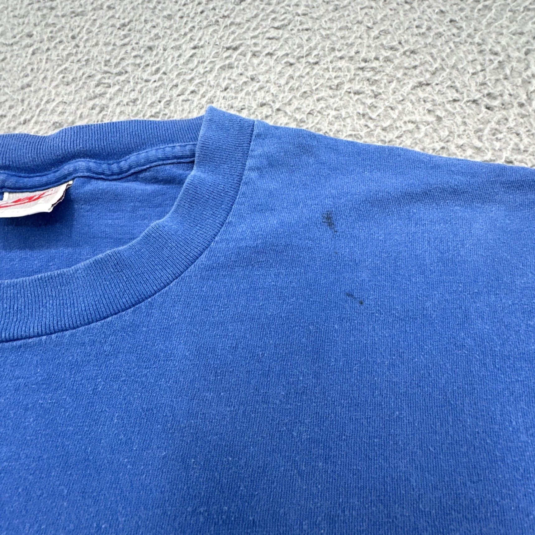 Nike VINTAGE Nike Just Do It T-Shirt Large Mens Blue 80s Made In USA Single Stitch Basketball Shirt Size US L / EU 52-54 / 3 - 3 Thumbnail