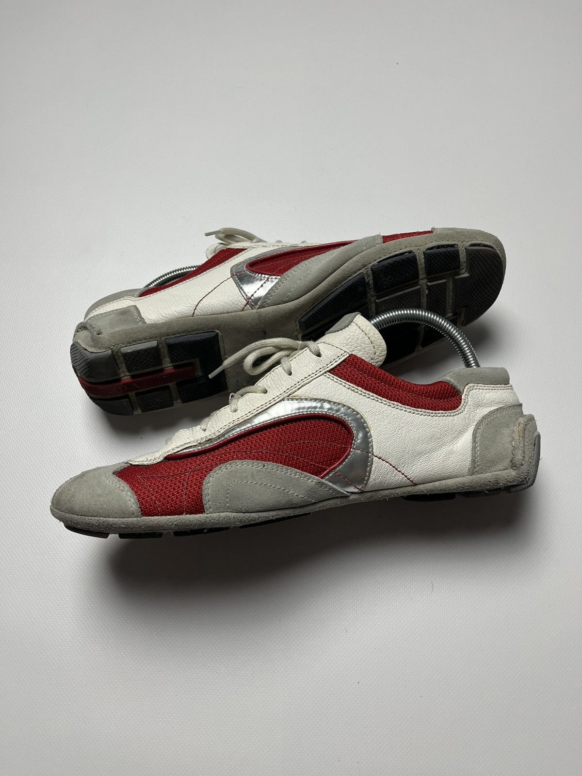 Prada Prada Sport Monte Carlo Red Mesh & Leather Sneakers Low Size US 9 / EU 42 - 7 Thumbnail
