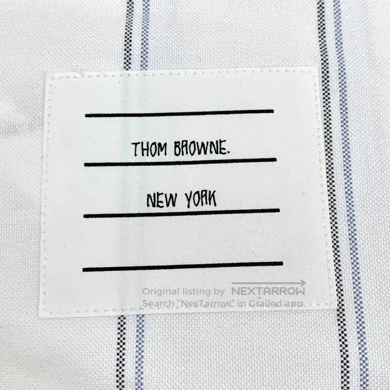 Thom Browne Thom Browne White Striped Cotton Shirt . Size M / US 6-8 / IT 42-44 - 5 Thumbnail