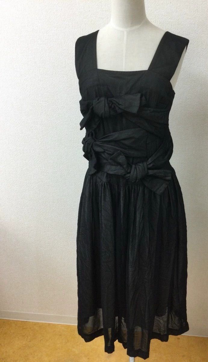 Comme des Garcons black mid-length dress with bows - dmc Size XS / US 0-2 / IT 36-38 - 1 Thumbnail