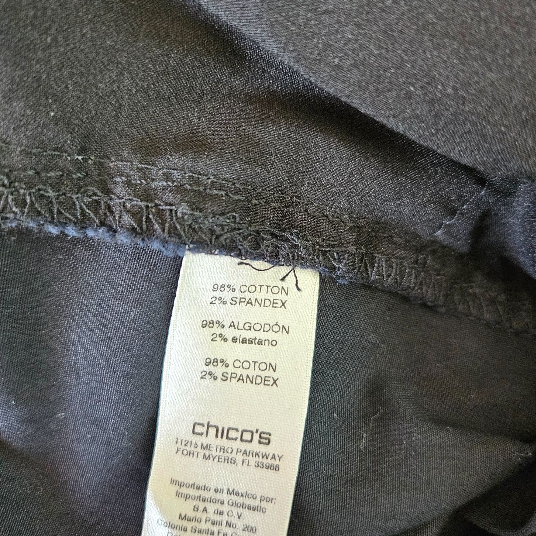 Vintage VINTAGE Chicos Womens Capri Pants L Black Cotton Blend Capri Pants Womens L Black Cotton Blend Size 36" / US 14 / IT 50 - 6 Thumbnail
