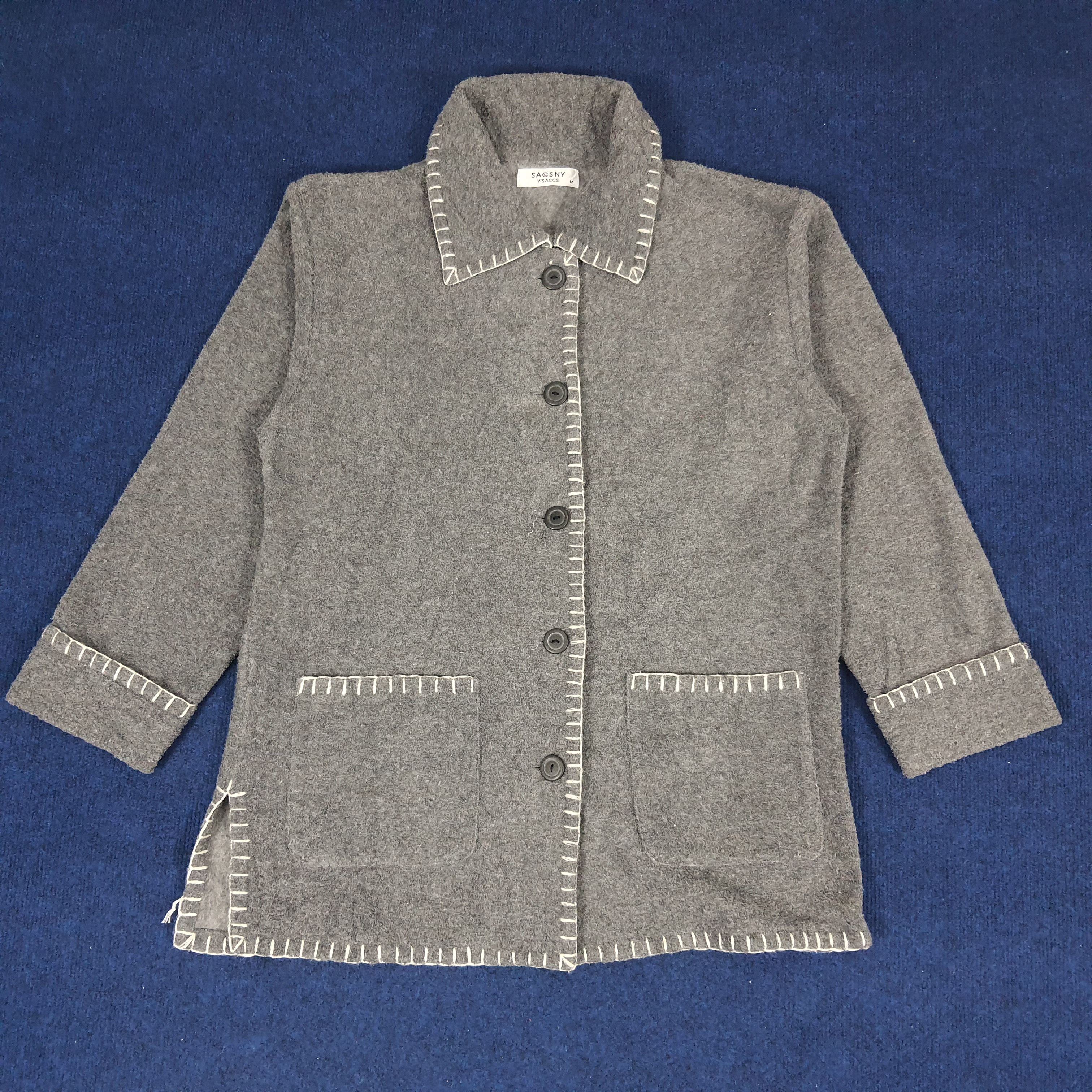 Japanese Brand × Vintage × Yohji Yamamoto Vintage SACSNY Y'SACCS by Yohji Yamamoto Button Up Sweaters Size US M / EU 48-50 / 2 - 3 Thumbnail