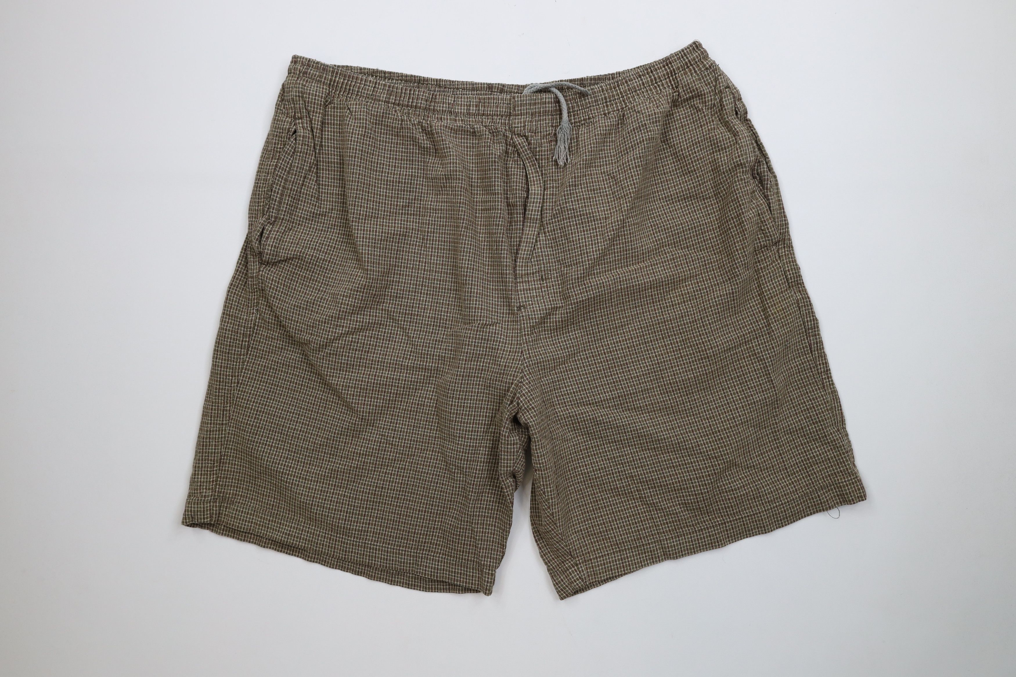 Vintage Vintage 90s Y2K Streetwear Knee Harem Shorts Plaid Cotton Size US 36 / EU 52 - 1 Thumbnail