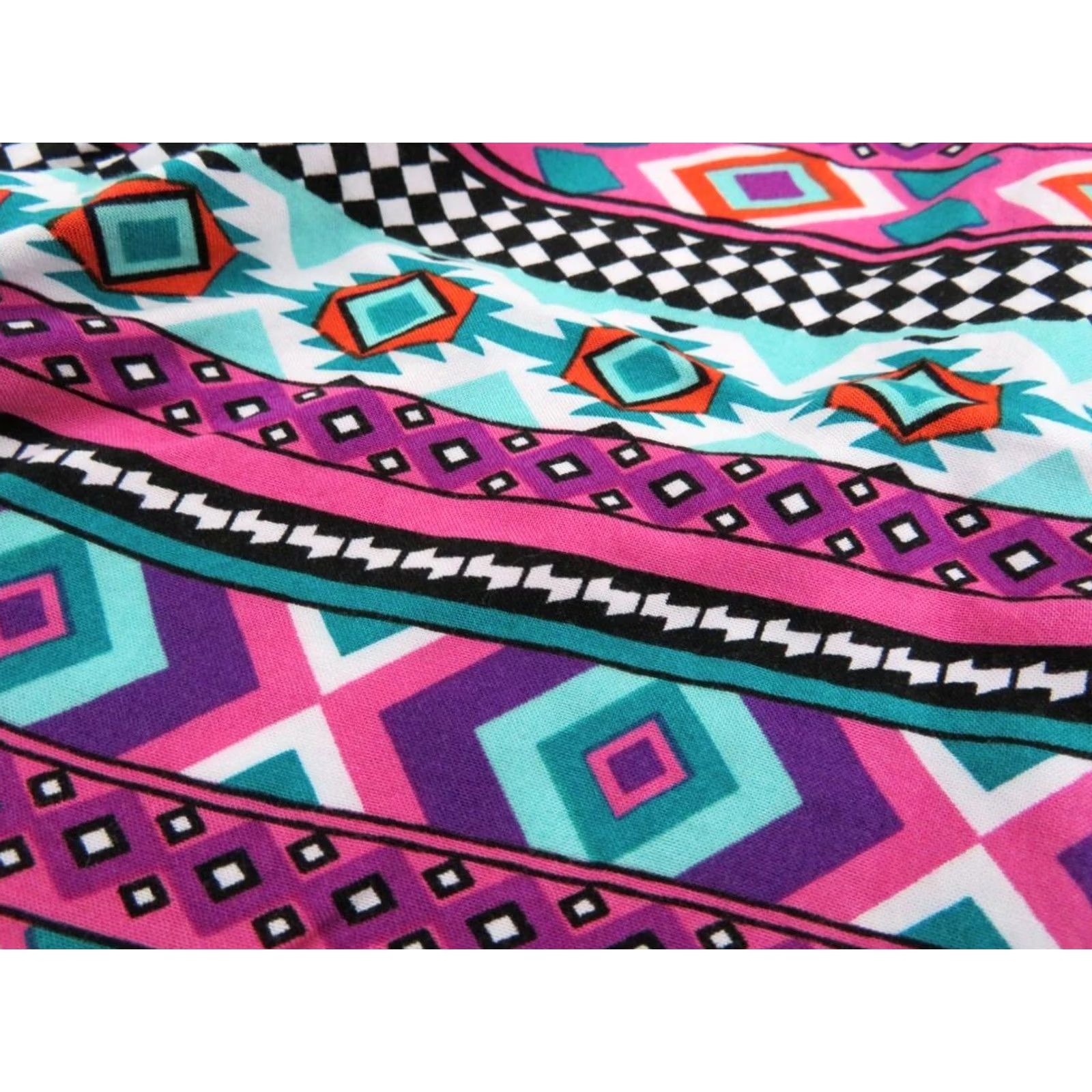 Vintage LuLaRoe Women's Lola Skirt Small Aztec Tribal Pink Blue Black Geometric Size 28" / US 6 / IT 42 - 6 Thumbnail