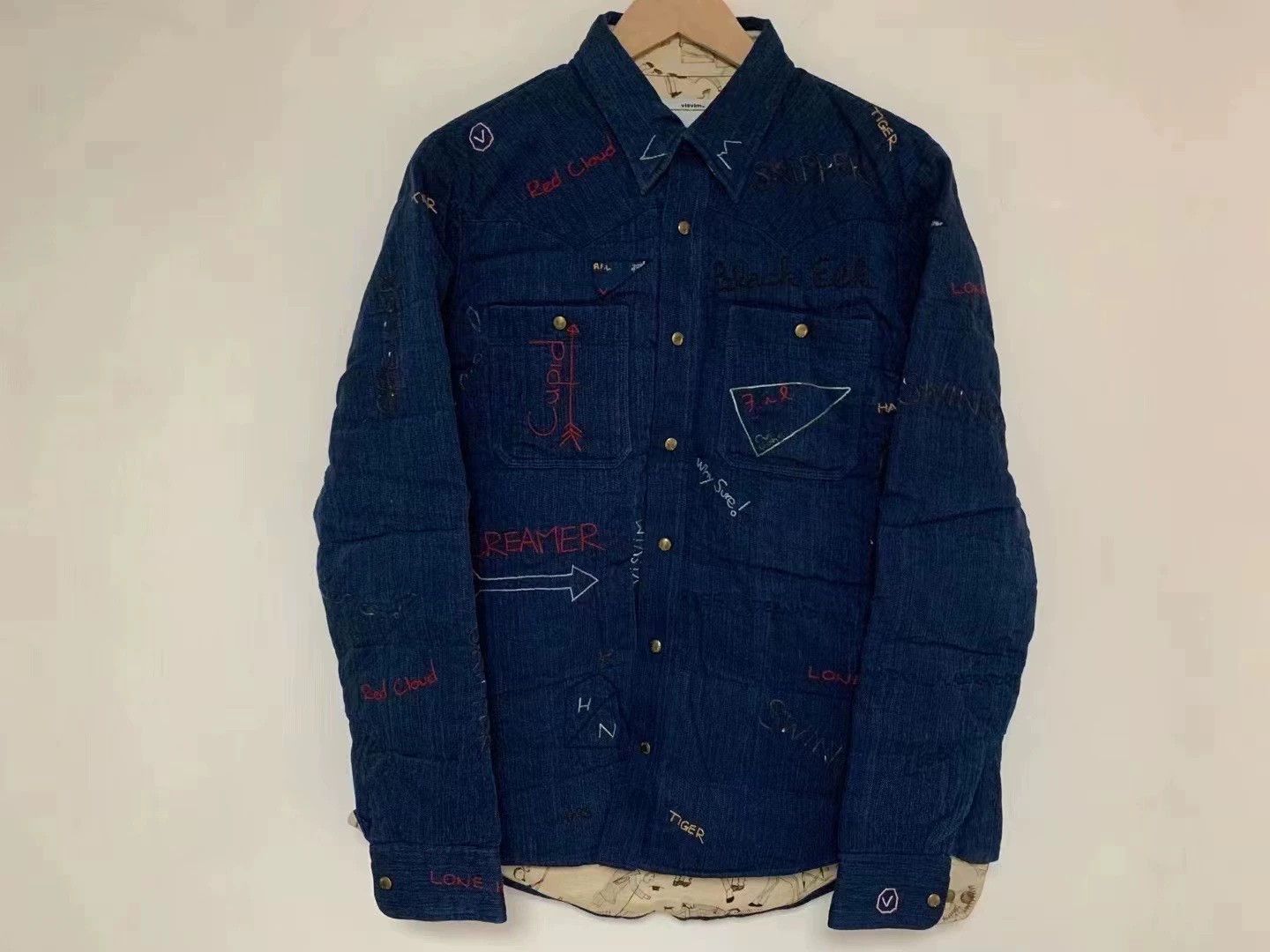 Visvim visvim 15ss spot kerchief down jkt icon embroidery Size US M / EU 48-50 / 2 - 1 Thumbnail
