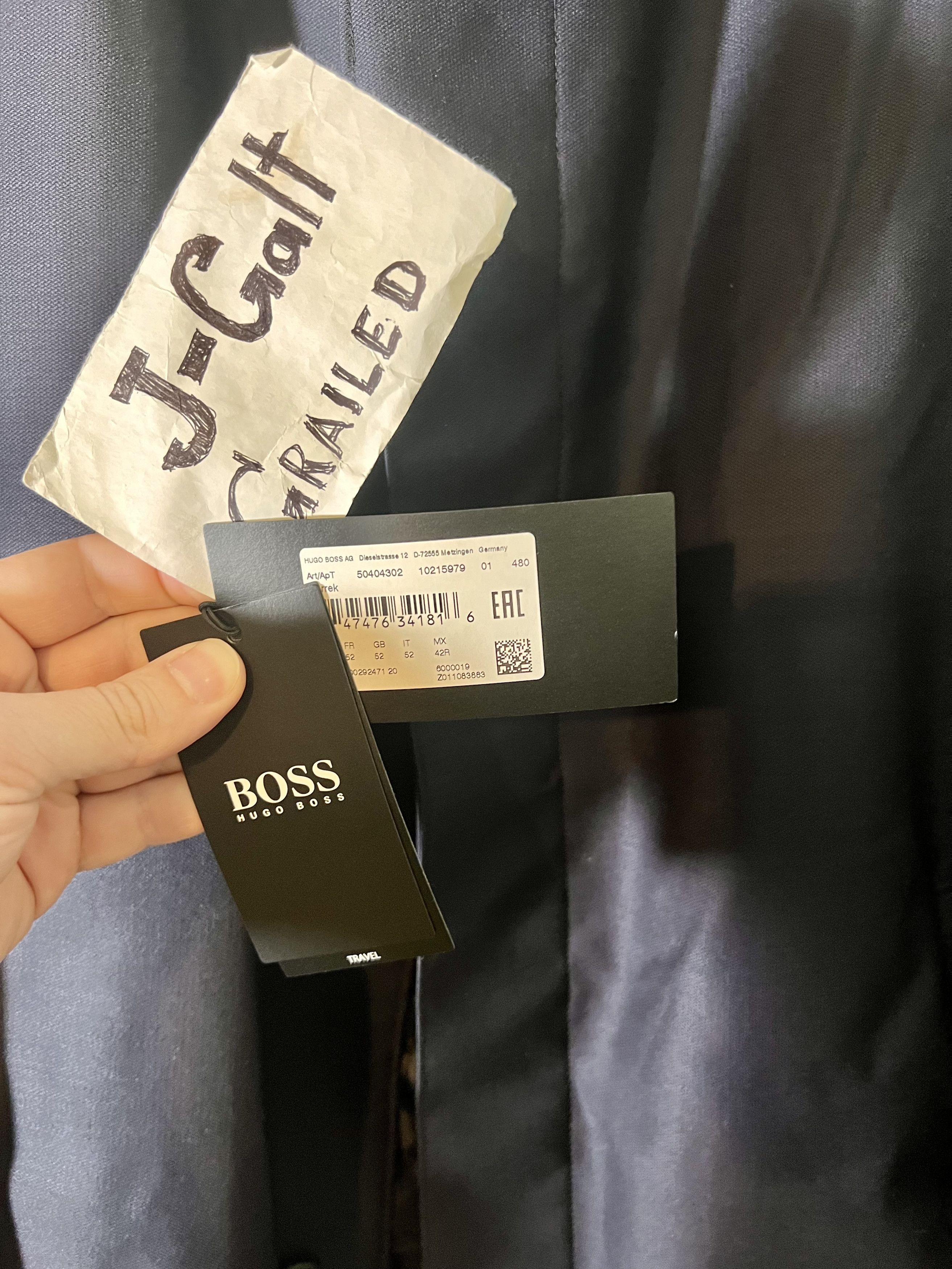 Hugo Boss Boss Marzotto Virgin Wool Car Coat Water Wind Repellent Size US L / EU 52-54 / 3 - 3 Thumbnail