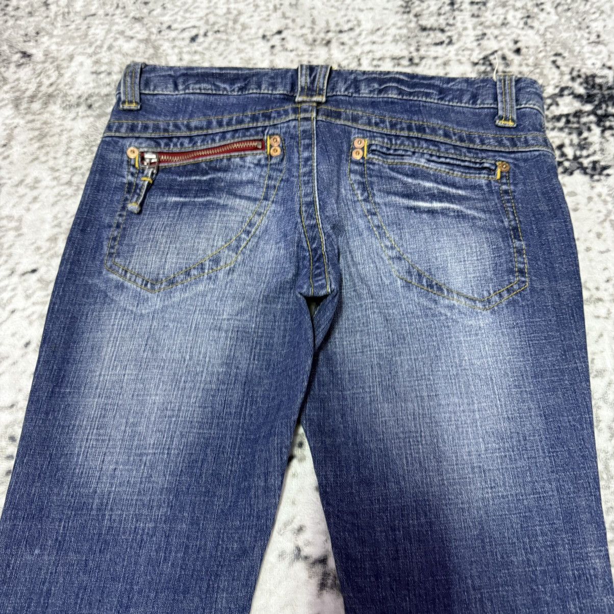 Japanese Brand Dear Heart Japan Bush Pocket Low Rise Flared Jeans Size 28" / US 6 / IT 42 - 8 Thumbnail