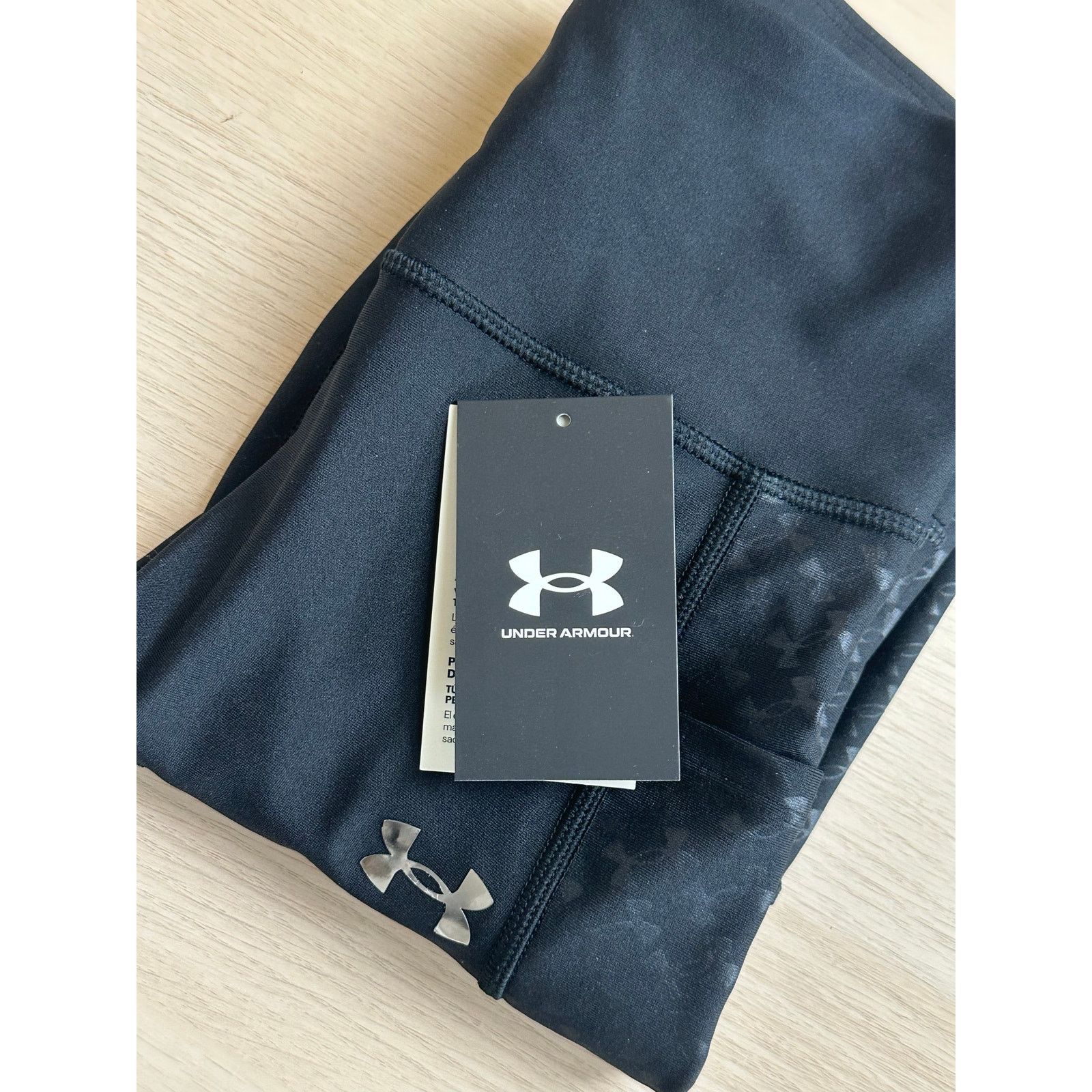 Under Armour Women's Under Armour Emboss Black Leggings - Size XS - New Size 24" / US 00 / IT 34 - 10 Thumbnail