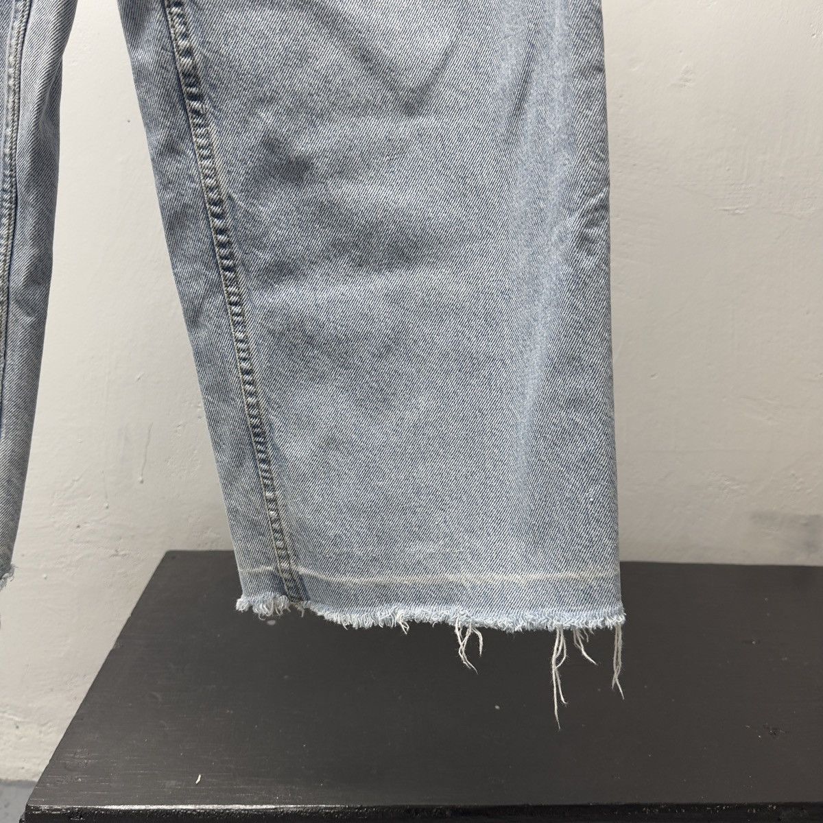 Vintage 90s Thrashed Faded Baggy Wide Leg Jeans ERD Grunge Chrome Size US 32 / EU 48 - 7 Thumbnail