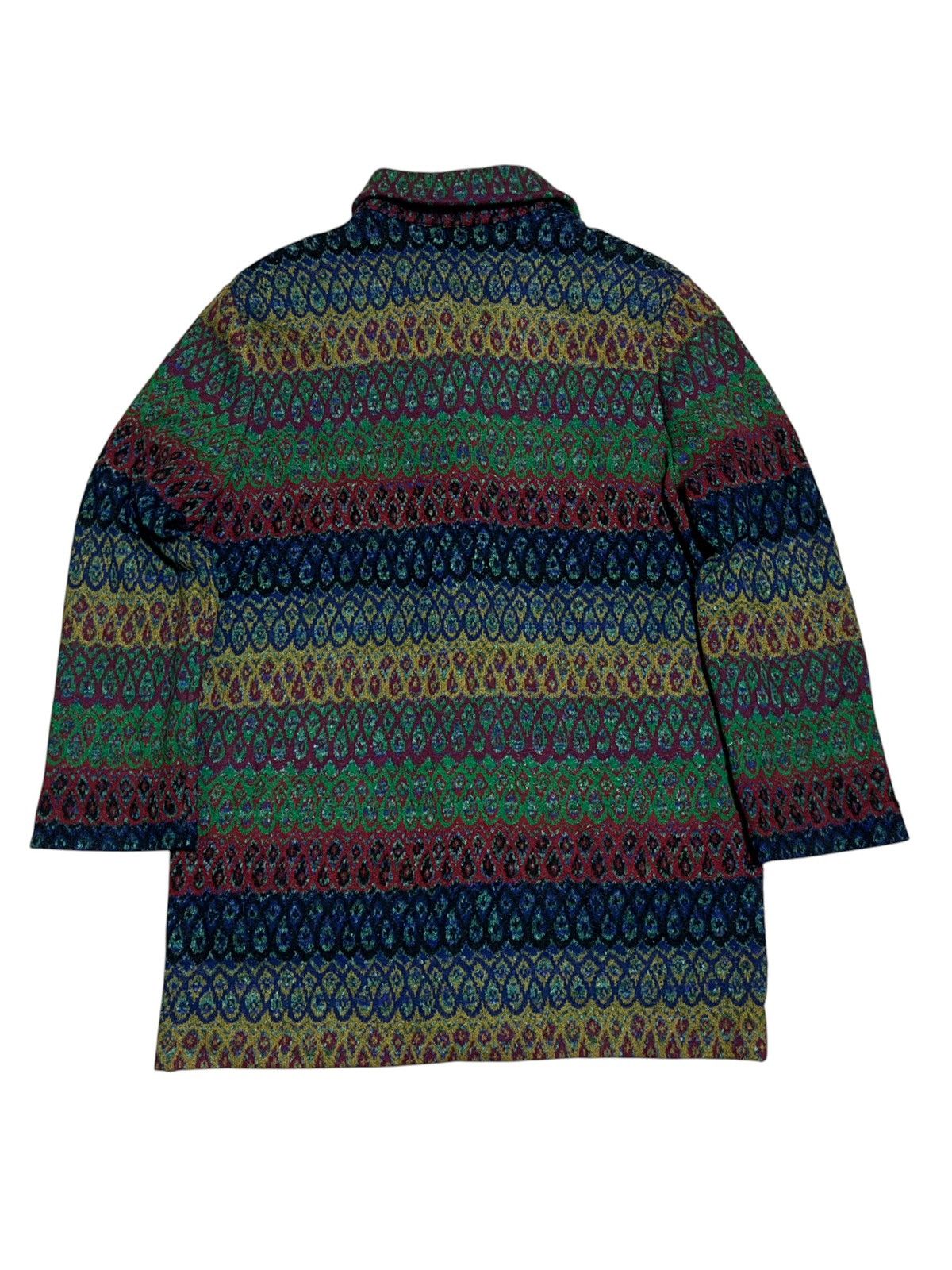 Missoni Vintage Missoni Knit Button Up Jacket 90s Zigzag Coat Size M / US 6-8 / IT 42-44 - 5 Thumbnail