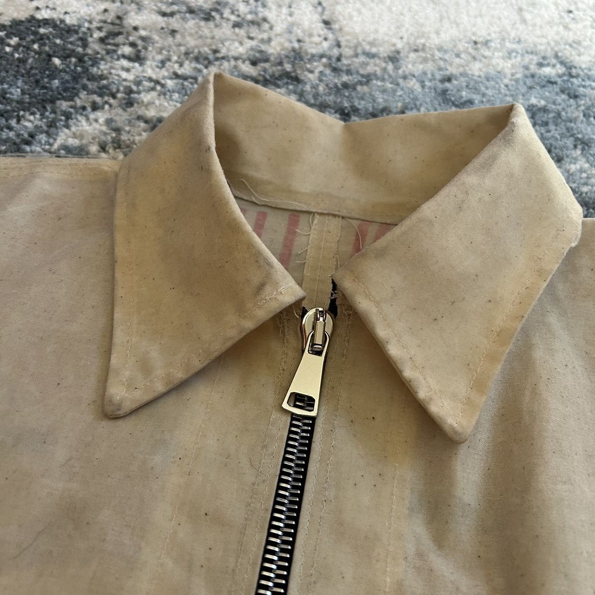 Handmade 1 of 1 MONOLiTH GORE HANDPAiNTED WAXED COTTON CANVAS JACKET Size US L / EU 52-54 / 3 - 10 Thumbnail