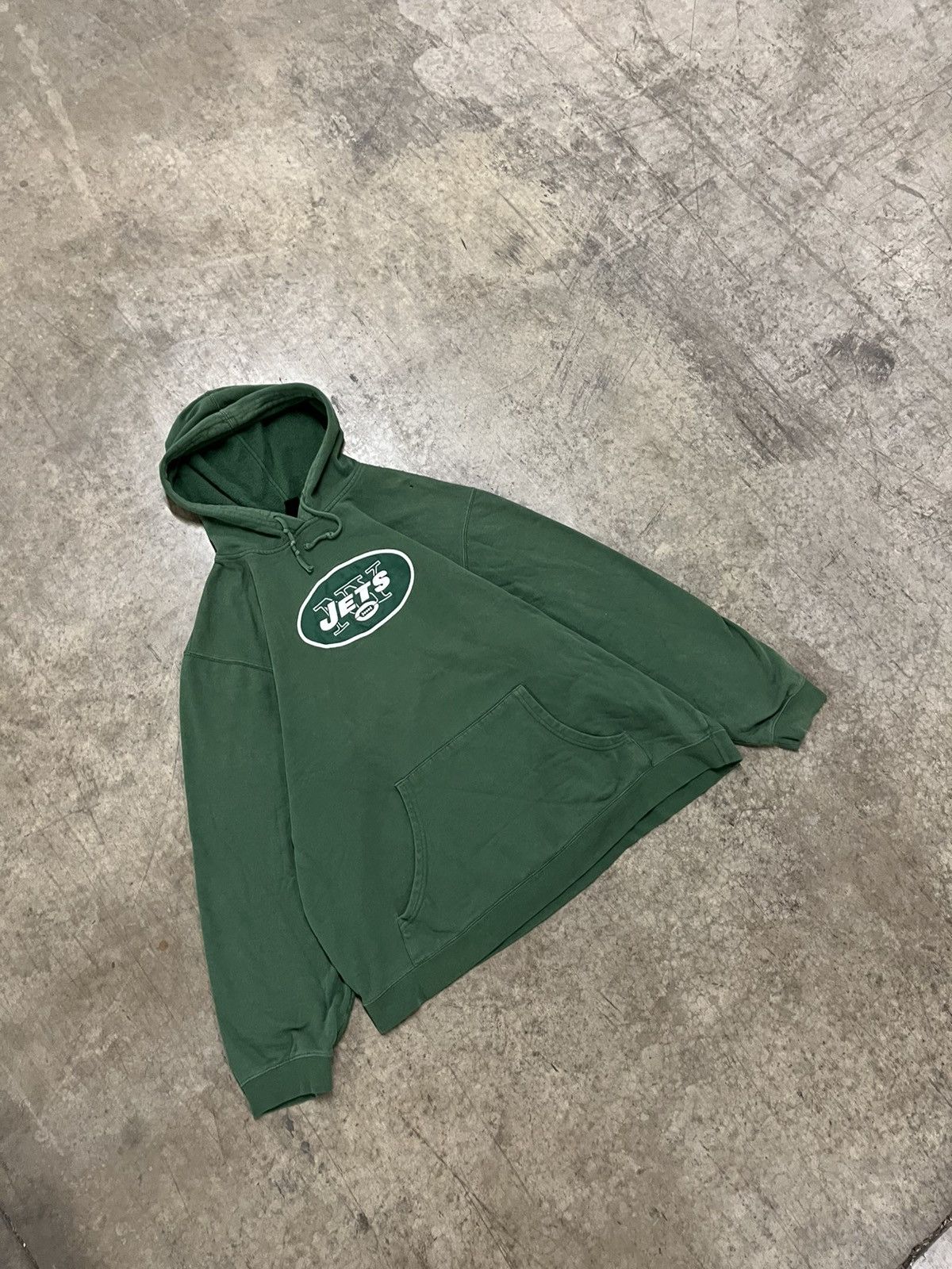 Vintage NY jets vintage hoodie streetwear sportswear boxy hype rare Size US XXL / EU 58 / 5 - 2 Thumbnail