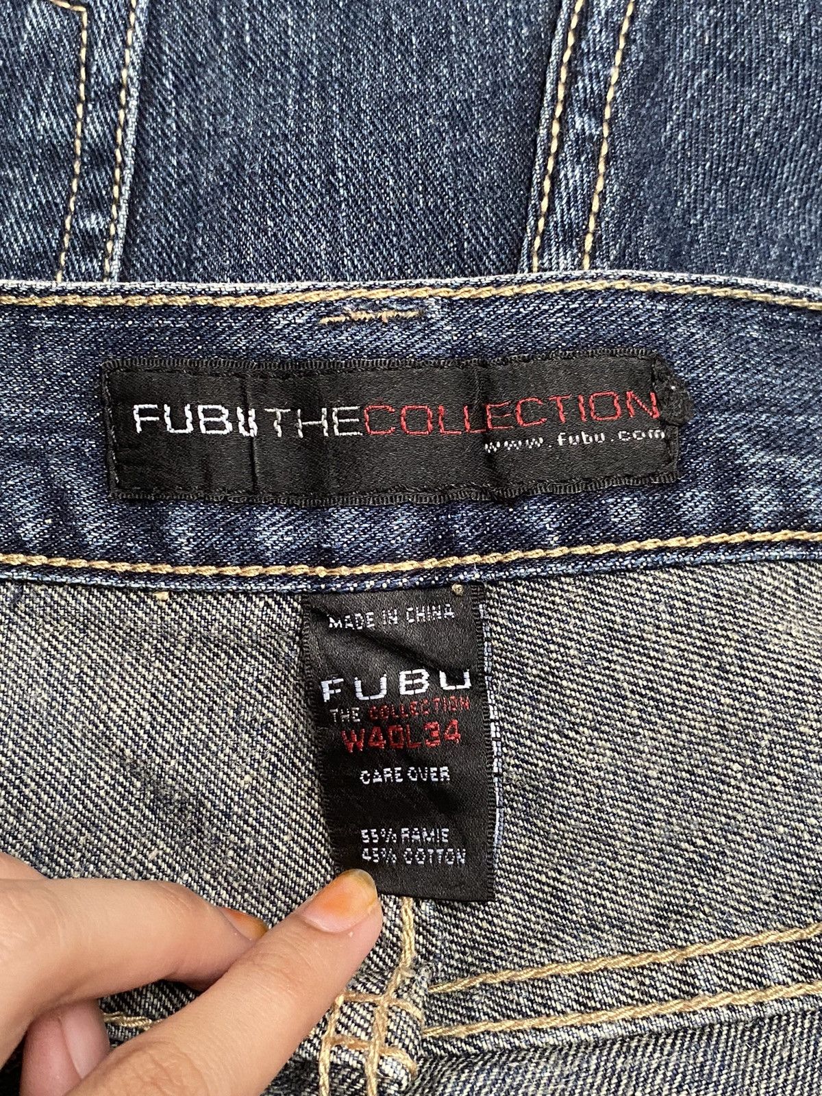 Fubu Rare Design Vintage Fubu Hip Hop Rapper Baggy Jeans 2000s Size US 40 / EU 56 - 9 Thumbnail