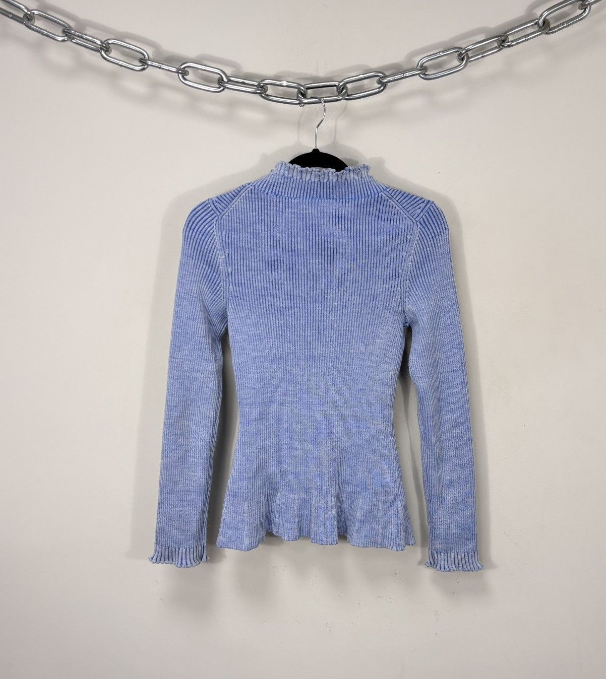 Arket Arket Women’s Scallop Edge Wool Blend Ribbed Knitted Sweater Size S / US 4 / IT 40 - 13 Thumbnail